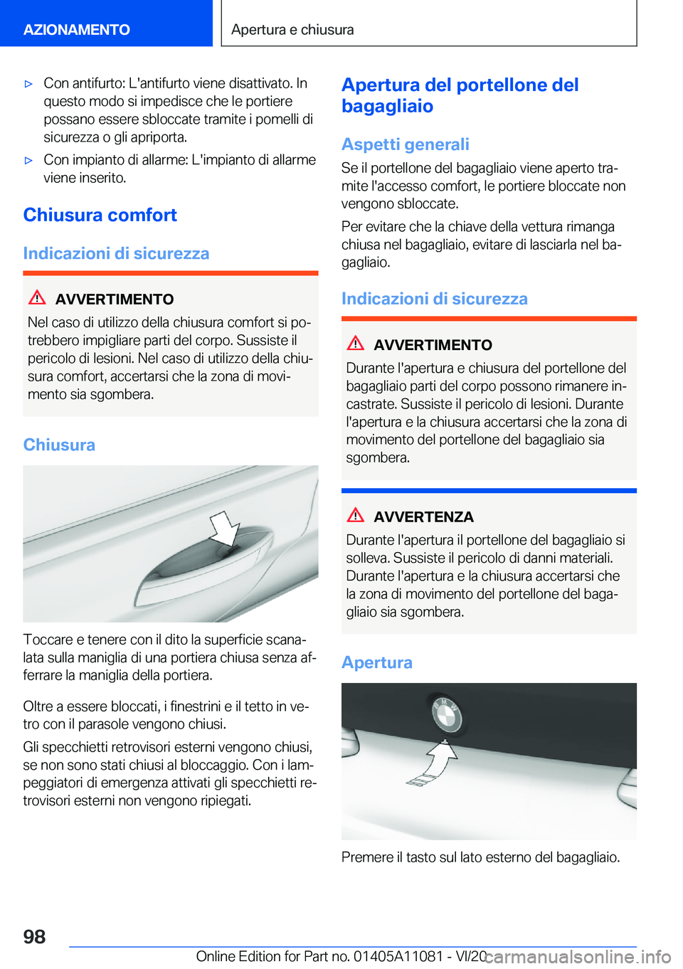 BMW 7 SERIES 2021  Libretti Di Uso E manutenzione (in Italian) 'x�C�o�n��a�n�t�i�f�u�r�t�o�:��L�'�a�n�t�i�f�u�r�t�o��v�i�e�n�e��d�i�s�a�t�t�i�v�a�t�o�.��I�n�q�u�e�s�t�o��m�o�d�o��s�i��i�m�p�e�d�i�s�c�e��c�h�e��l�e��p�o�r�t�i�e�r�e
�p�o�s�s�a�n�
