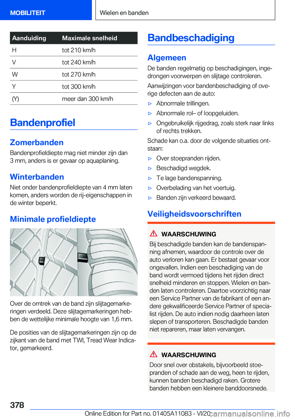 BMW 7 SERIES 2021  Instructieboekjes (in Dutch)  A a n d u i d i n g M a x i m a l e  s n e l h e i d H t o t  2 1 0  k m / h V t o t  2 4 0  k m / h W t o t  2 7 0  k m / h Y t o t  3 0 0  k m / h ( Y ) m e e r  d a n  3 0 0  k m / h
 