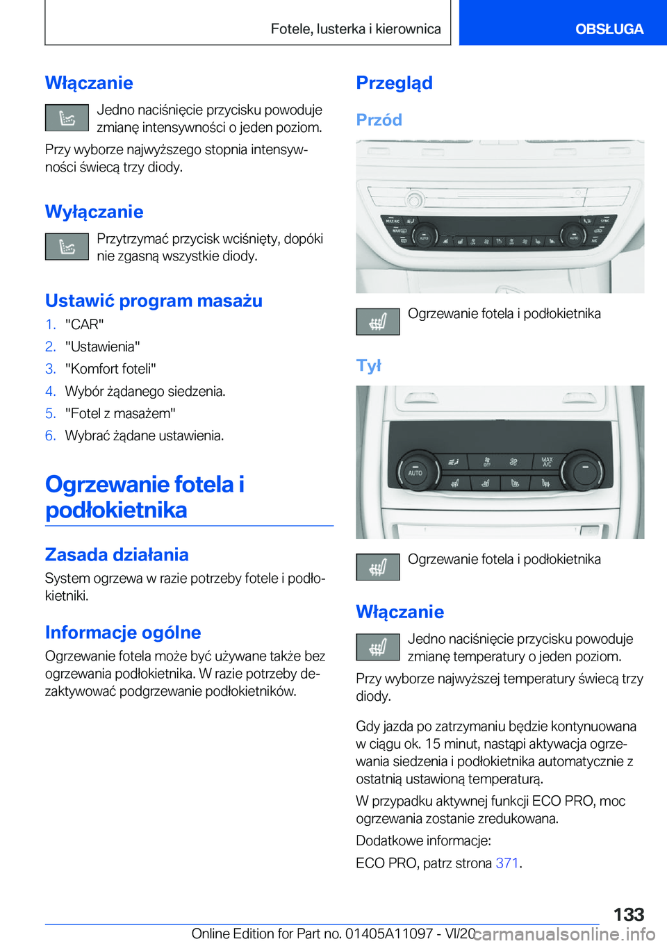 BMW 7 SERIES 2021  Instrukcja obsługi (in Polish) �W�ł�ą�c�z�a�n�i�e�J�e�d�n�o��n�a�c�i�n�i�