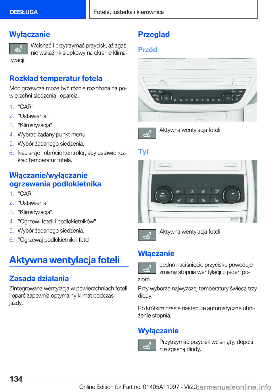 BMW 7 SERIES 2021  Instrukcja obsługi (in Polish) �W�y�ł�ą�c�z�a�n�i�e�W�c�i�s�n�