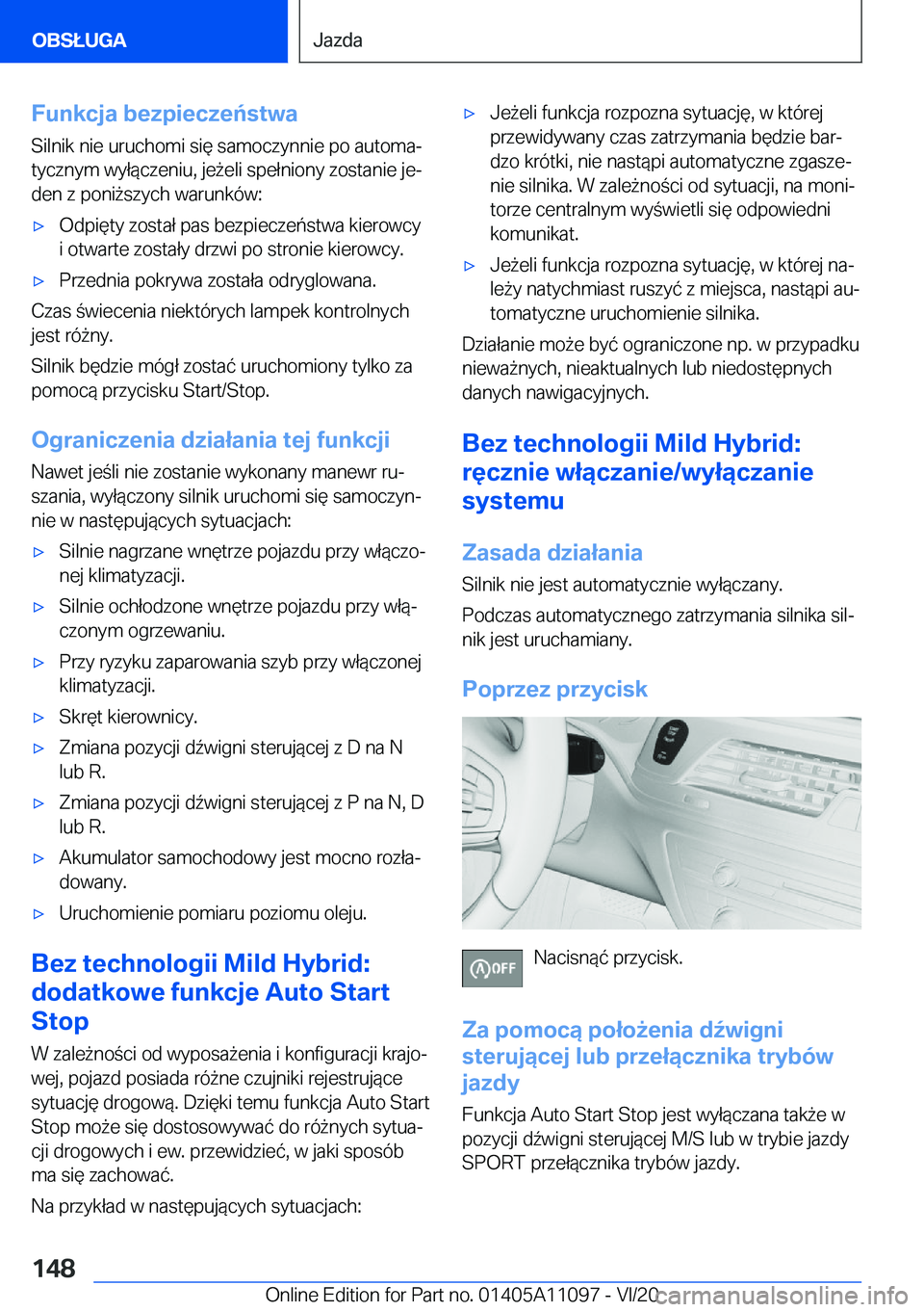 BMW 7 SERIES 2021  Instrukcja obsługi (in Polish) �F�u�n�k�c�j�a��b�e�z�p�i�e�c�z�e�