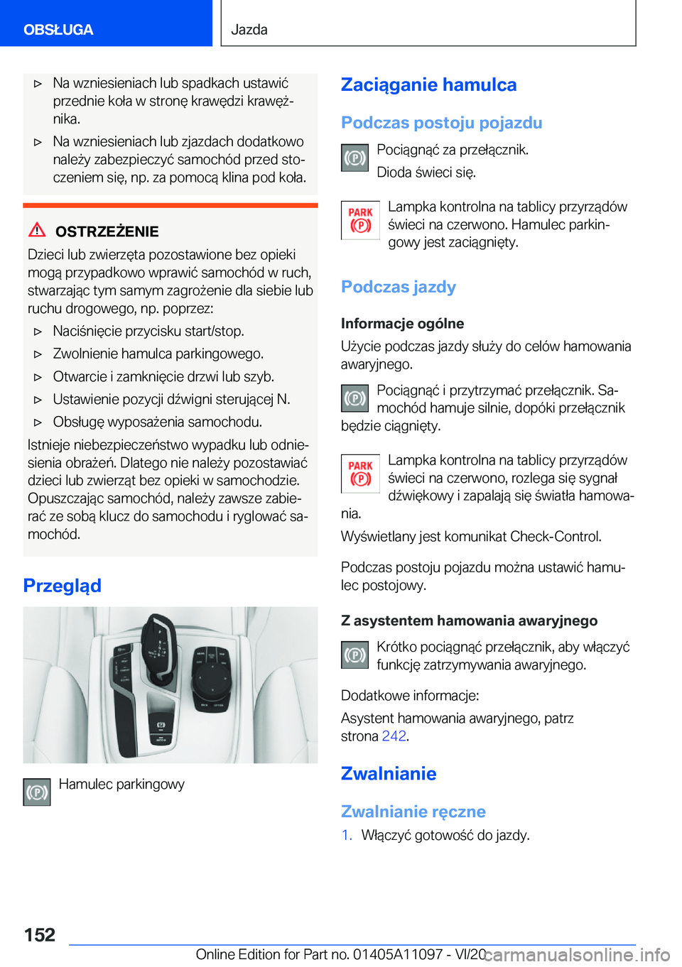 BMW 7 SERIES 2021  Instrukcja obsługi (in Polish) 'x�N�a��w�z�n�i�e�s�i�e�n�i�a�c�h��l�u�b��s�p�a�d�k�a�c�h��u�s�t�a�w�i�