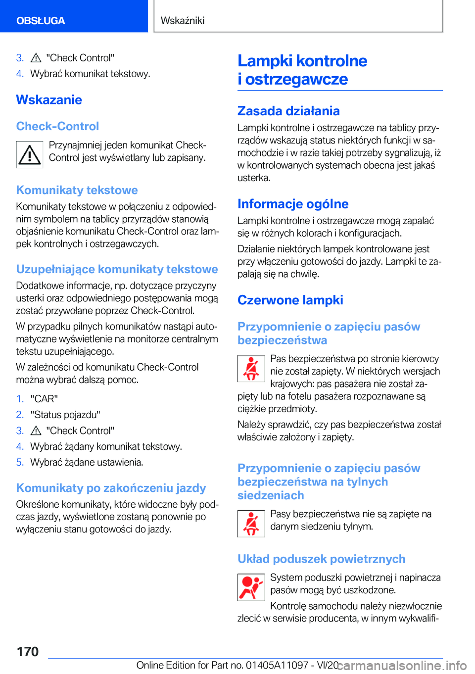 BMW 7 SERIES 2021  Instrukcja obsługi (in Polish) �3�.����C�h�e�c�k��C�o�n�t�r�o�l��4�.�W�y�b�r�a�