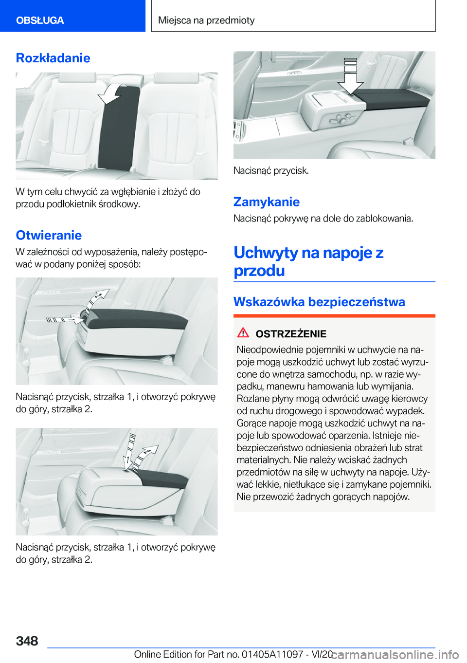 BMW 7 SERIES 2021  Instrukcja obsługi (in Polish) �R�o�z�k�ł�a�d�a�n�i�e
�W��t�y�m��c�e�l�u��c�h�w�y�c�i�