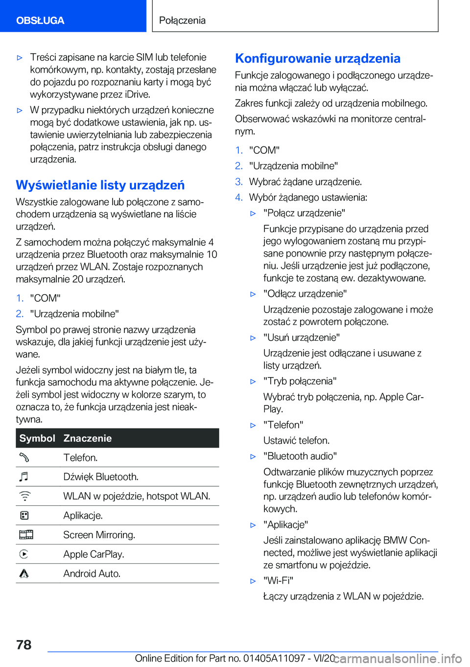 BMW 7 SERIES 2021  Instrukcja obsługi (in Polish) 'x�T�r�e�c�i��z�a�p�i�s�a�n�e��n�a��k�a�r�c�i�e��S�I�M��l�u�b��t�e�l�e�f�o�n�i�e�k�o�m�