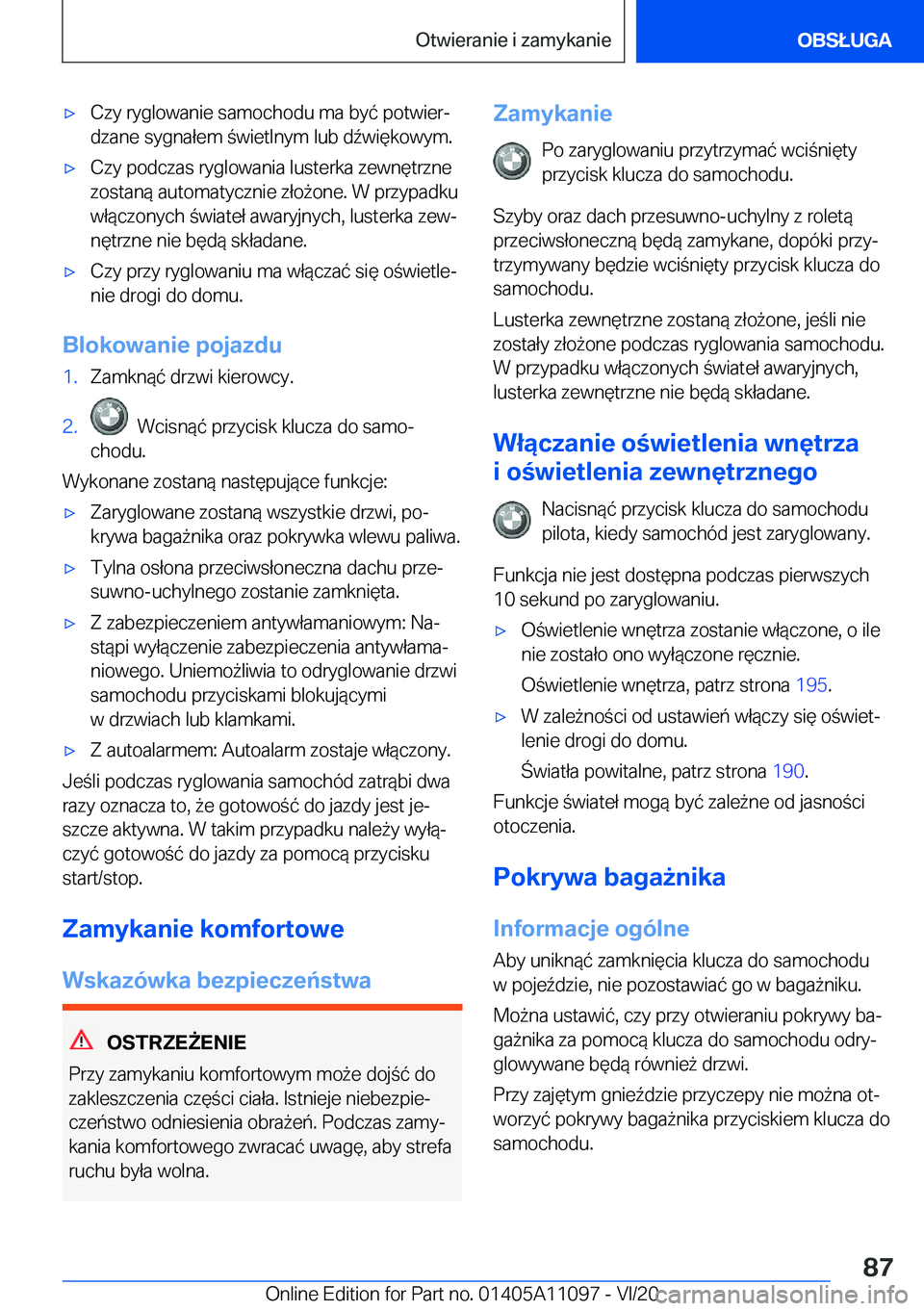 BMW 7 SERIES 2021  Instrukcja obsługi (in Polish) 'x�C�z�y��r�y�g�l�o�w�a�n�i�e��s�a�m�o�c�h�o�d�u��m�a��b�y�