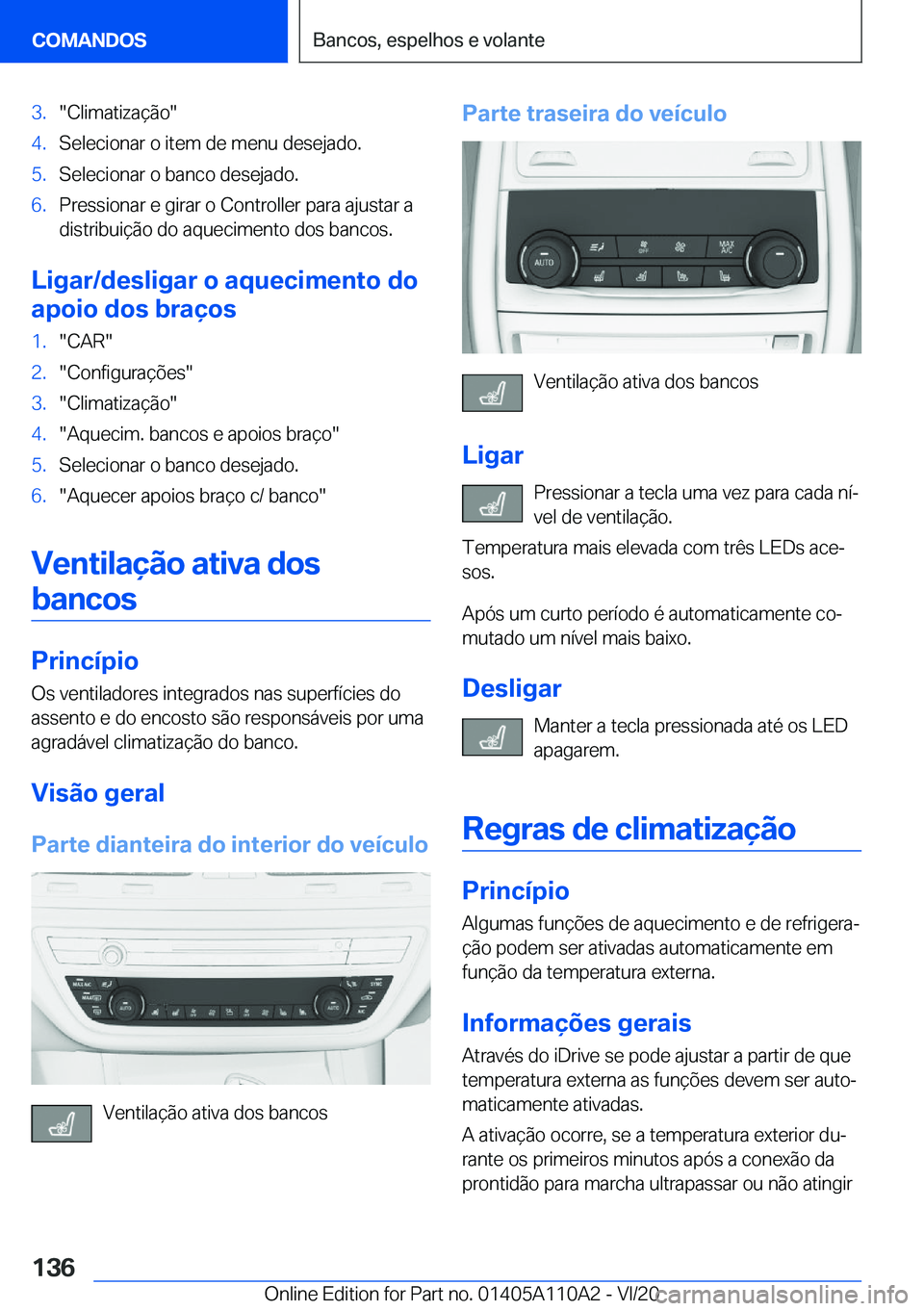 BMW 7 SERIES 2021  Manual do condutor (in Portuguese) �3�.��C�l�i�m�a�t�i�z�a�