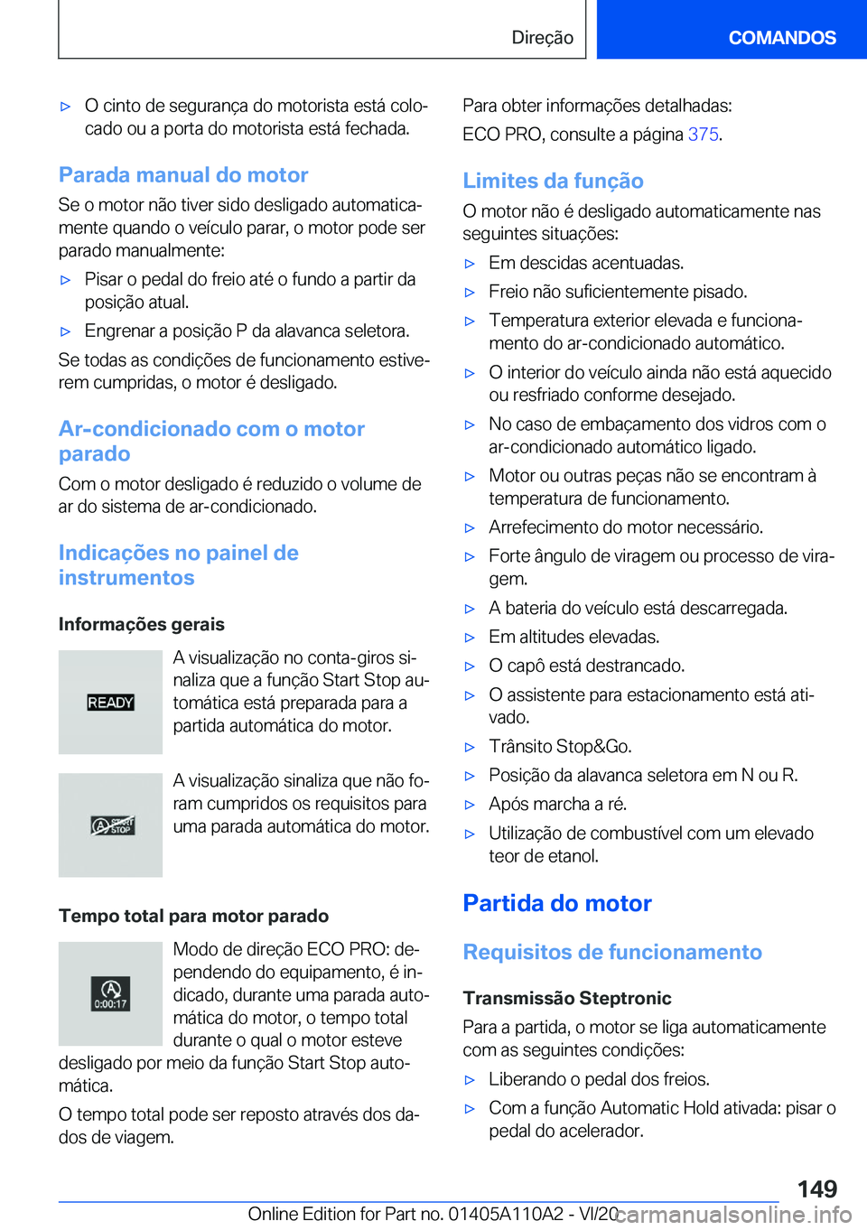 BMW 7 SERIES 2021  Manual do condutor (in Portuguese) 'x�O��c�i�n�t�o��d�e��s�e�g�u�r�a�n�