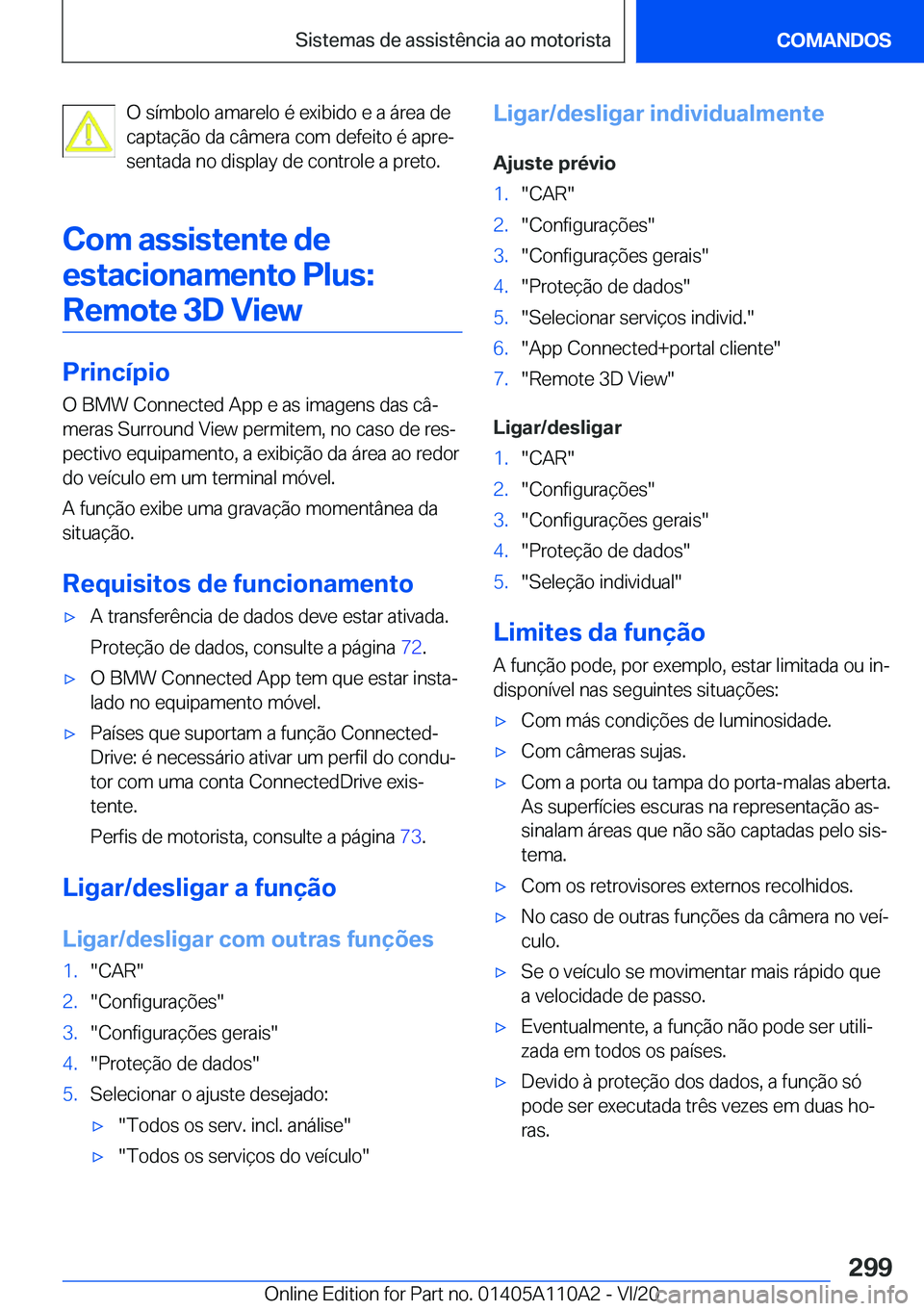 BMW 7 SERIES 2021  Manual do condutor (in Portuguese) �O��s�