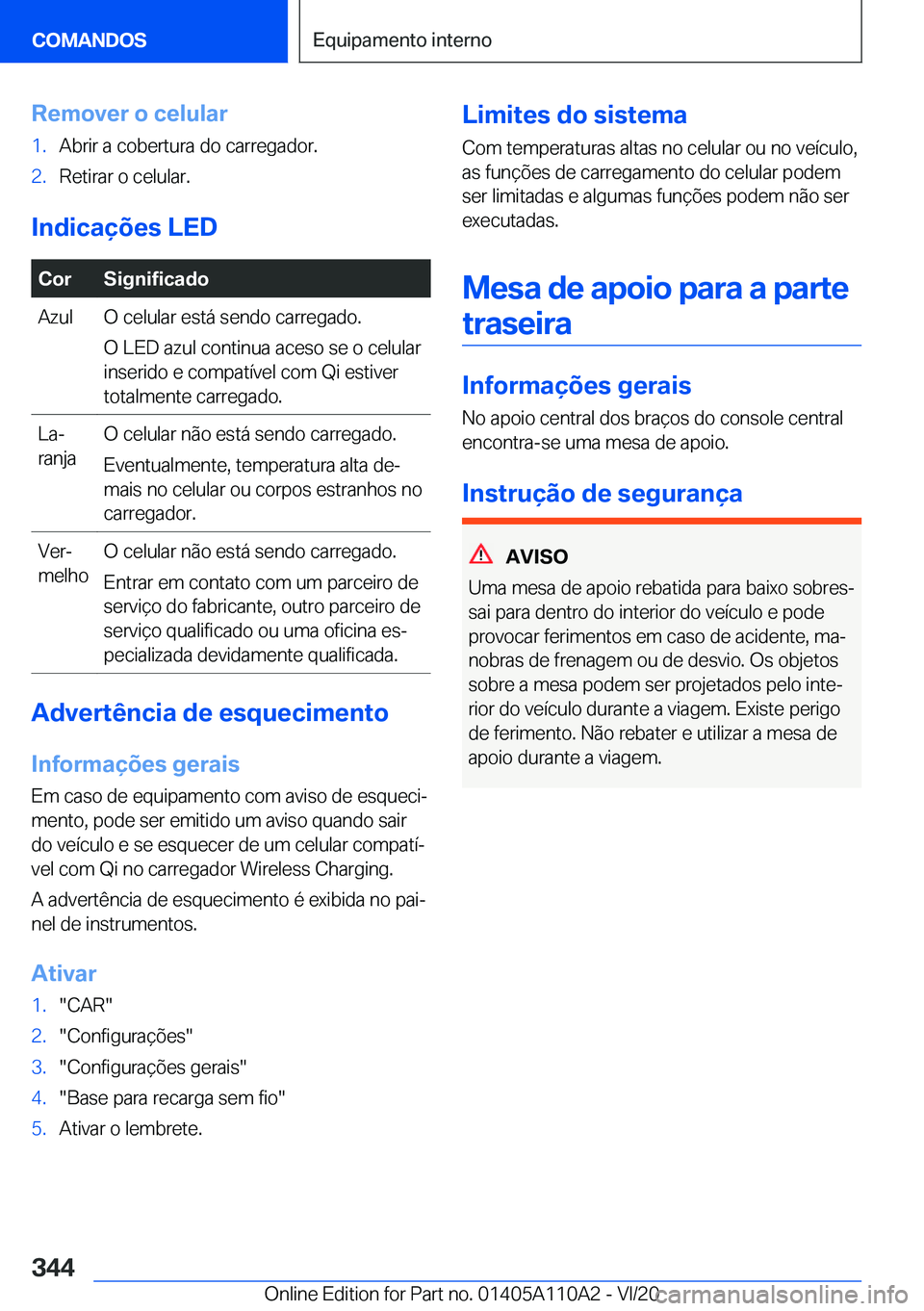 BMW 7 SERIES 2021  Manual do condutor (in Portuguese) �R�e�m�o�v�e�r��o��c�e�l�u�l�a�r�1�.�A�b�r�i�r��a��c�o�b�e�r�t�u�r�a��d�o��c�a�r�r�e�g�a�d�o�r�.�2�.�R�e�t�i�r�a�r��o��c�e�l�u�l�a�r�.
�I�n�d�i�c�a�