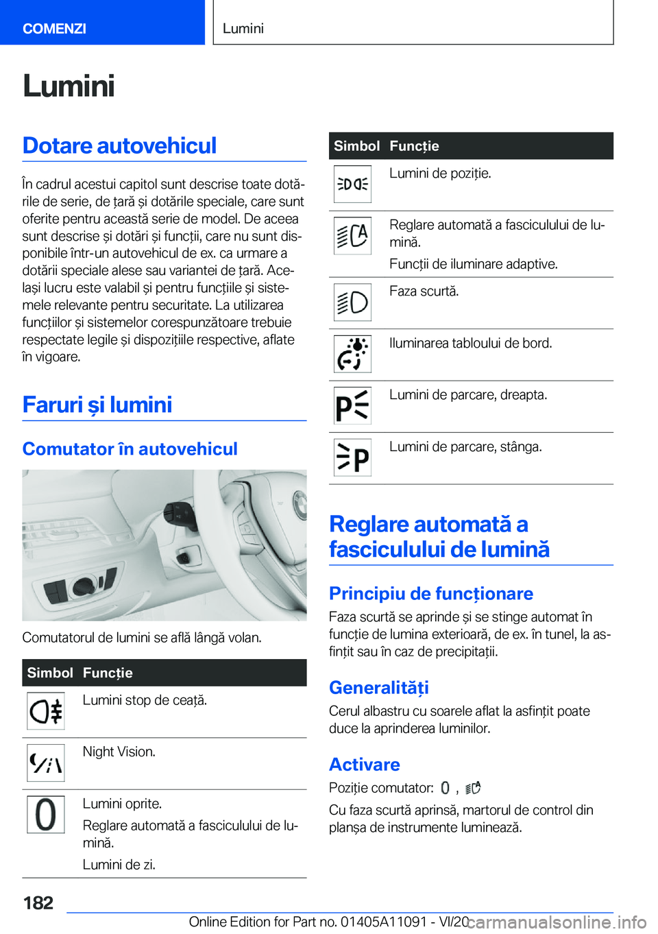 BMW 7 SERIES 2021  Ghiduri De Utilizare (in Romanian) �L�u�m�i�n�i�D�o�t�a�r�e��a�u�t�o�v�e�h�i�c�u�l
�