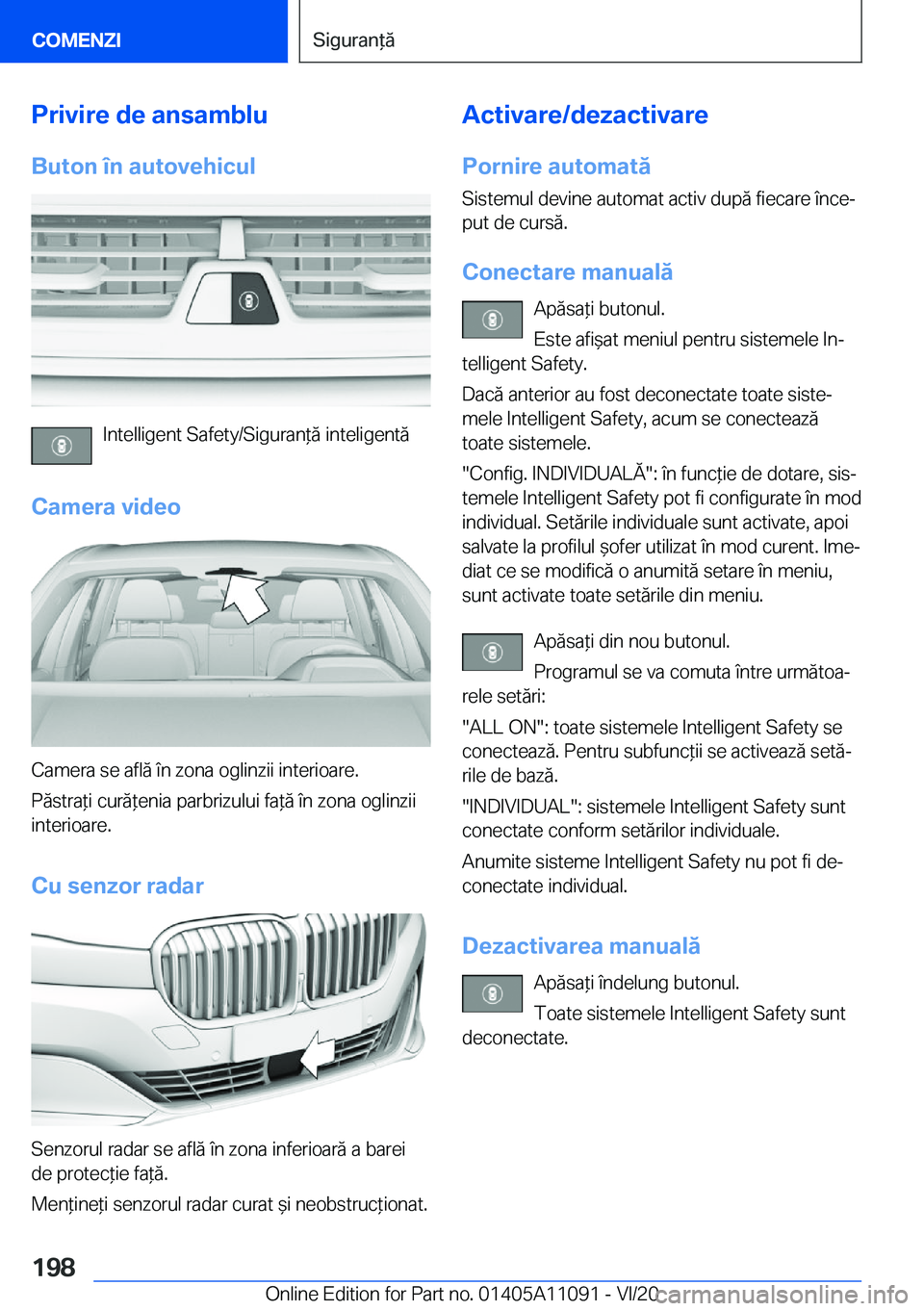 BMW 7 SERIES 2021  Ghiduri De Utilizare (in Romanian) �P�r�i�v�i�r�e��d�e��a�n�s�a�m�b�l�u
�B�u�t�o�n��