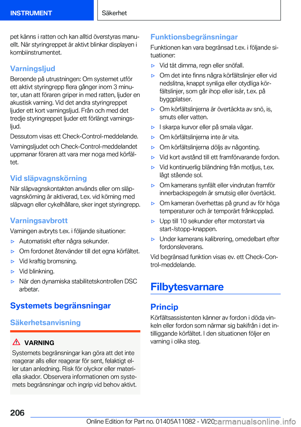 BMW 7 SERIES 2021  InstruktionsbÖcker (in Swedish) �p�e�t��k�ä�n�n�s��i��r�a�t�t�e�n��o�c�h��k�a�n��a�l�l�t�i�d��