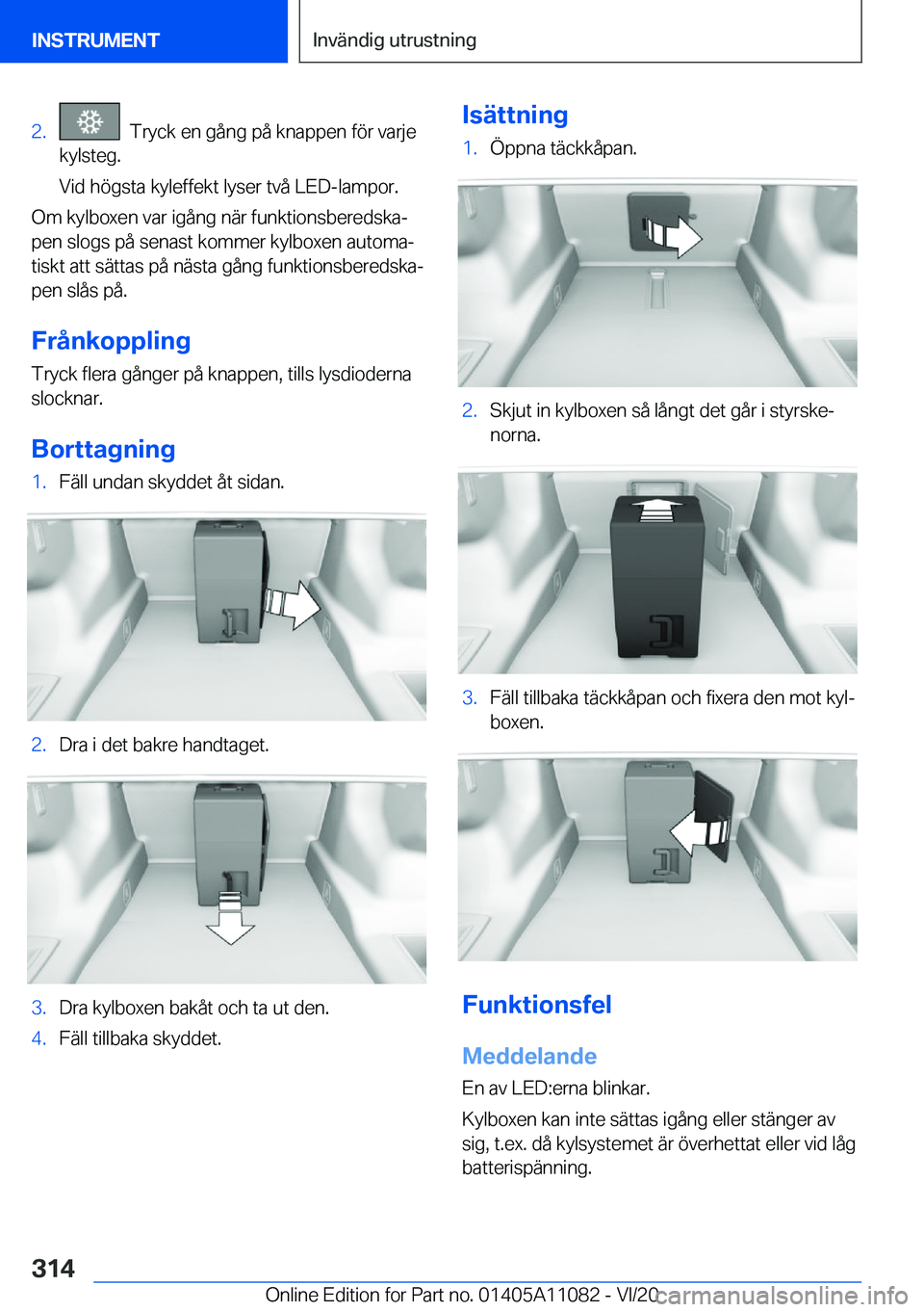 BMW 7 SERIES 2021  InstruktionsbÖcker (in Swedish) �2�.���T�r�y�c�k��e�n��g�å�n�g��p�å��k�n�a�p�p�e�n��f�