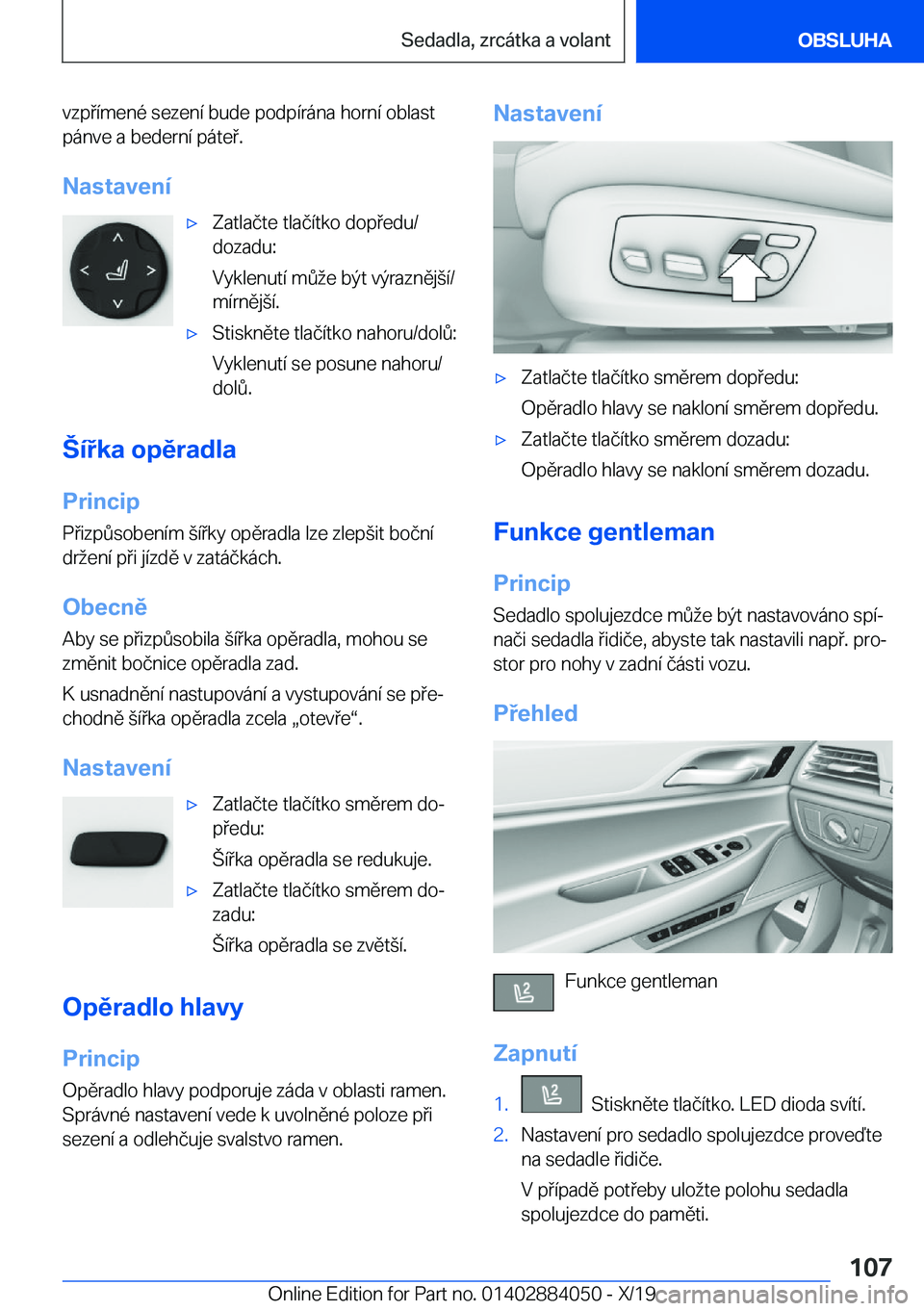 BMW 7 SERIES 2020  Návod na použití (in Czech) �v�z�p�