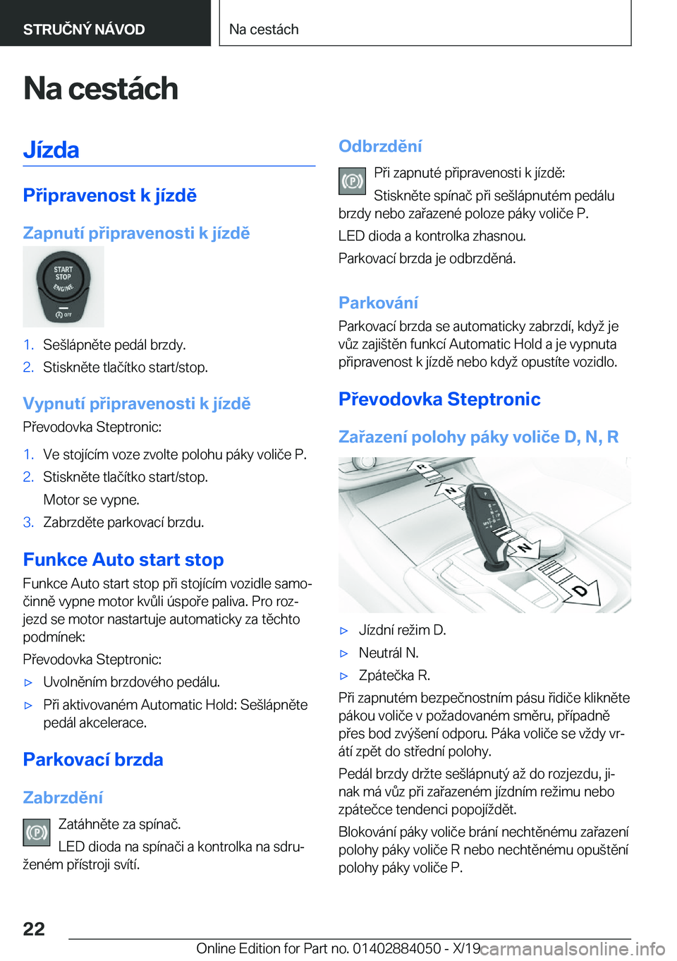 BMW 7 SERIES 2020  Návod na použití (in Czech) �N�a��c�e�s�t�