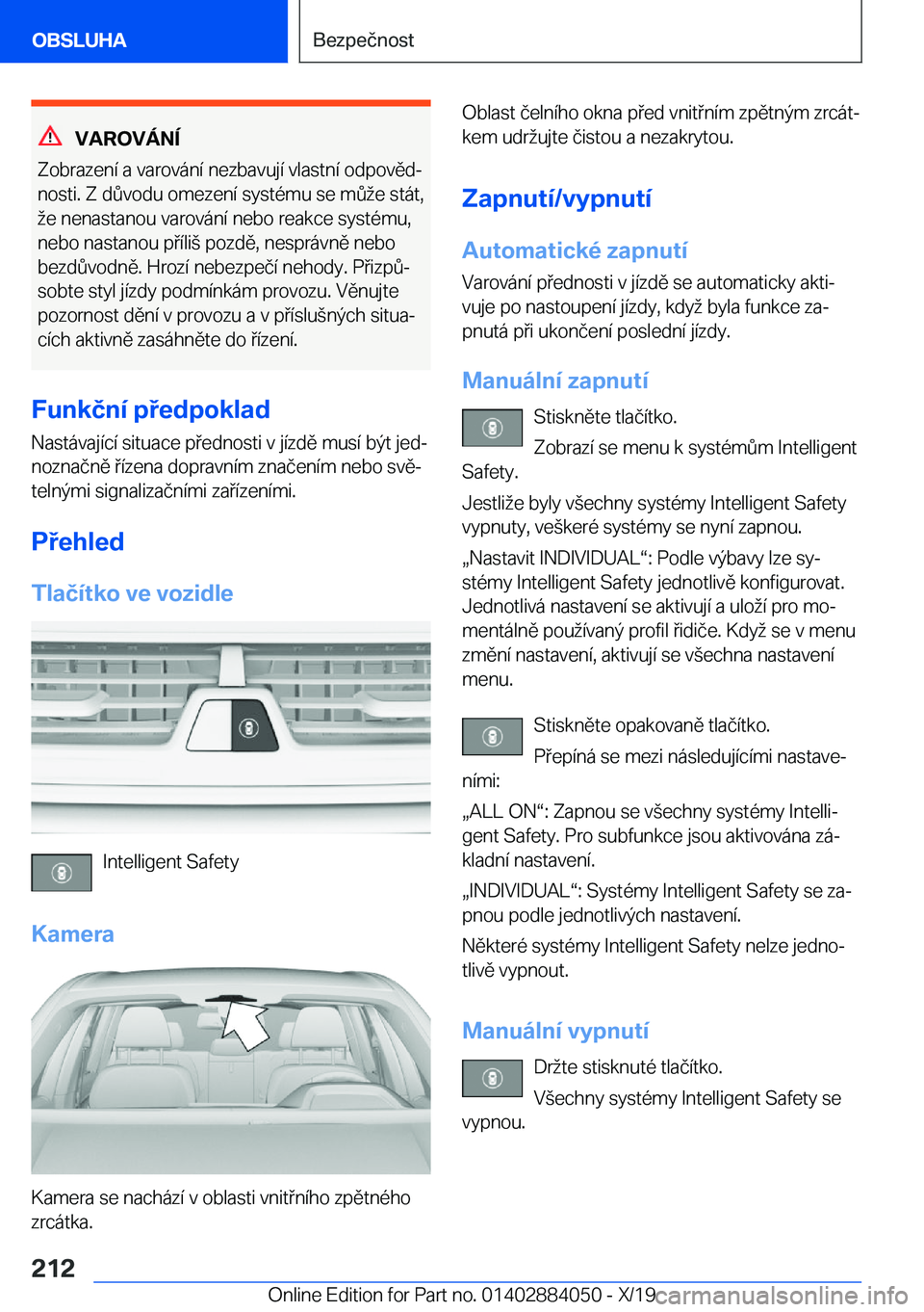 BMW 7 SERIES 2020  Návod na použití (in Czech) �V�A�R�O�V�