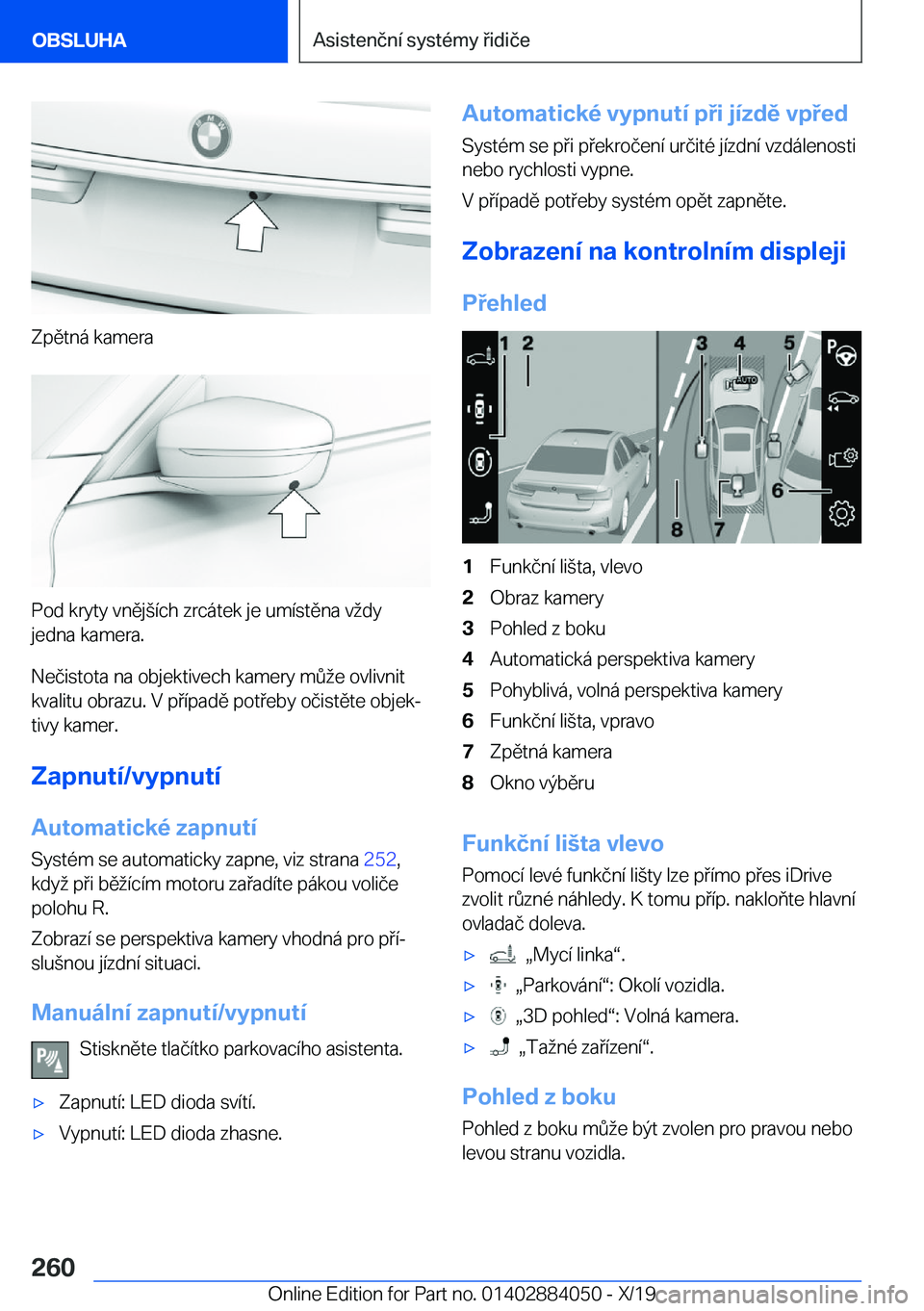 BMW 7 SERIES 2020  Návod na použití (in Czech) �Z�p�