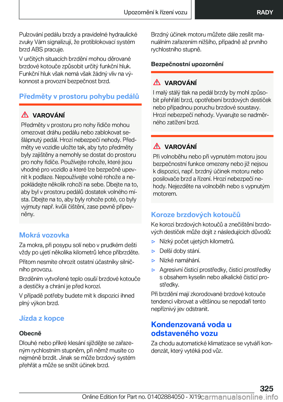 BMW 7 SERIES 2020  Návod na použití (in Czech) �P�u�l�z�o�v�