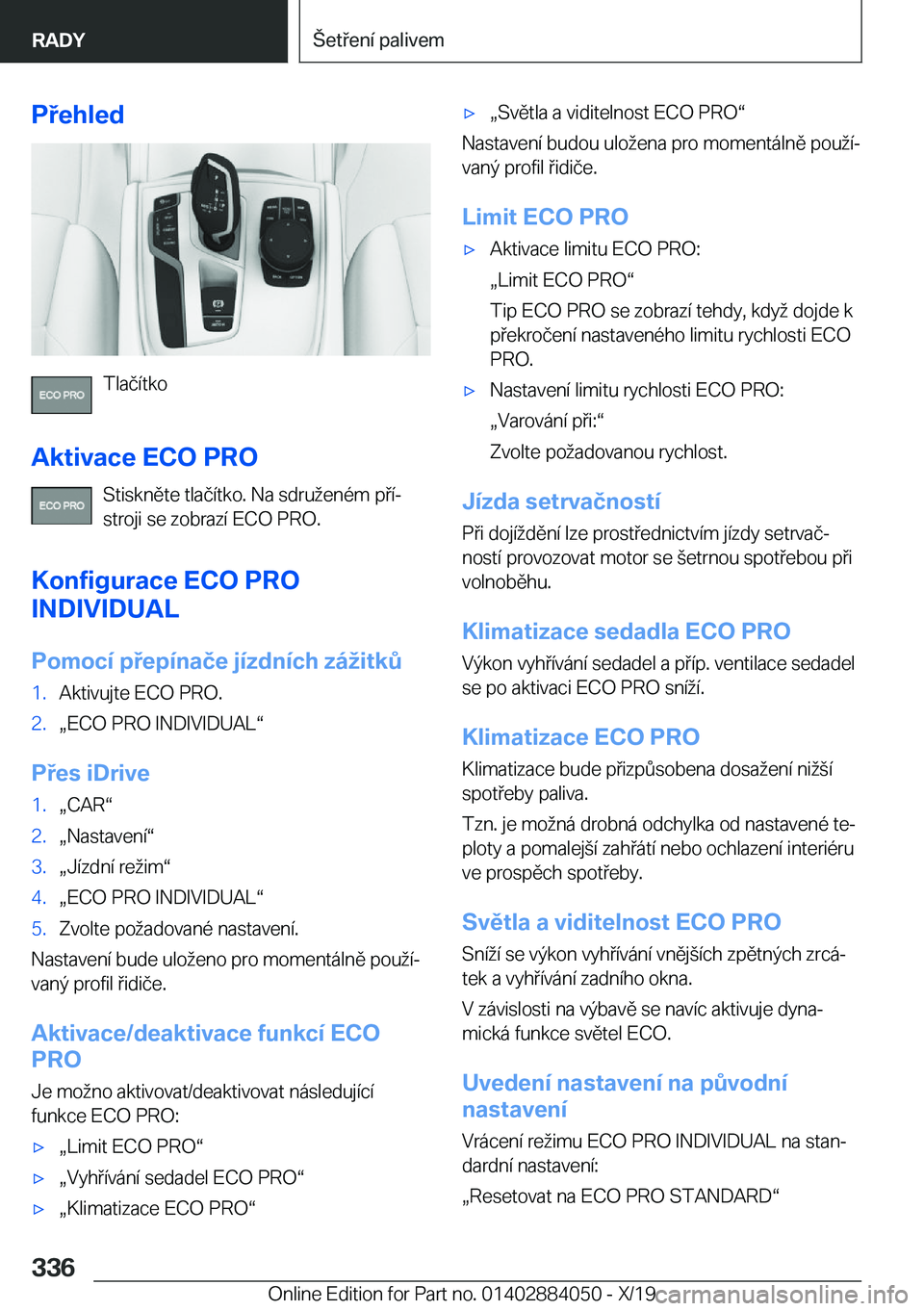 BMW 7 SERIES 2020  Návod na použití (in Czech) �P�e�h�l�e�d
�T�l�a�č�