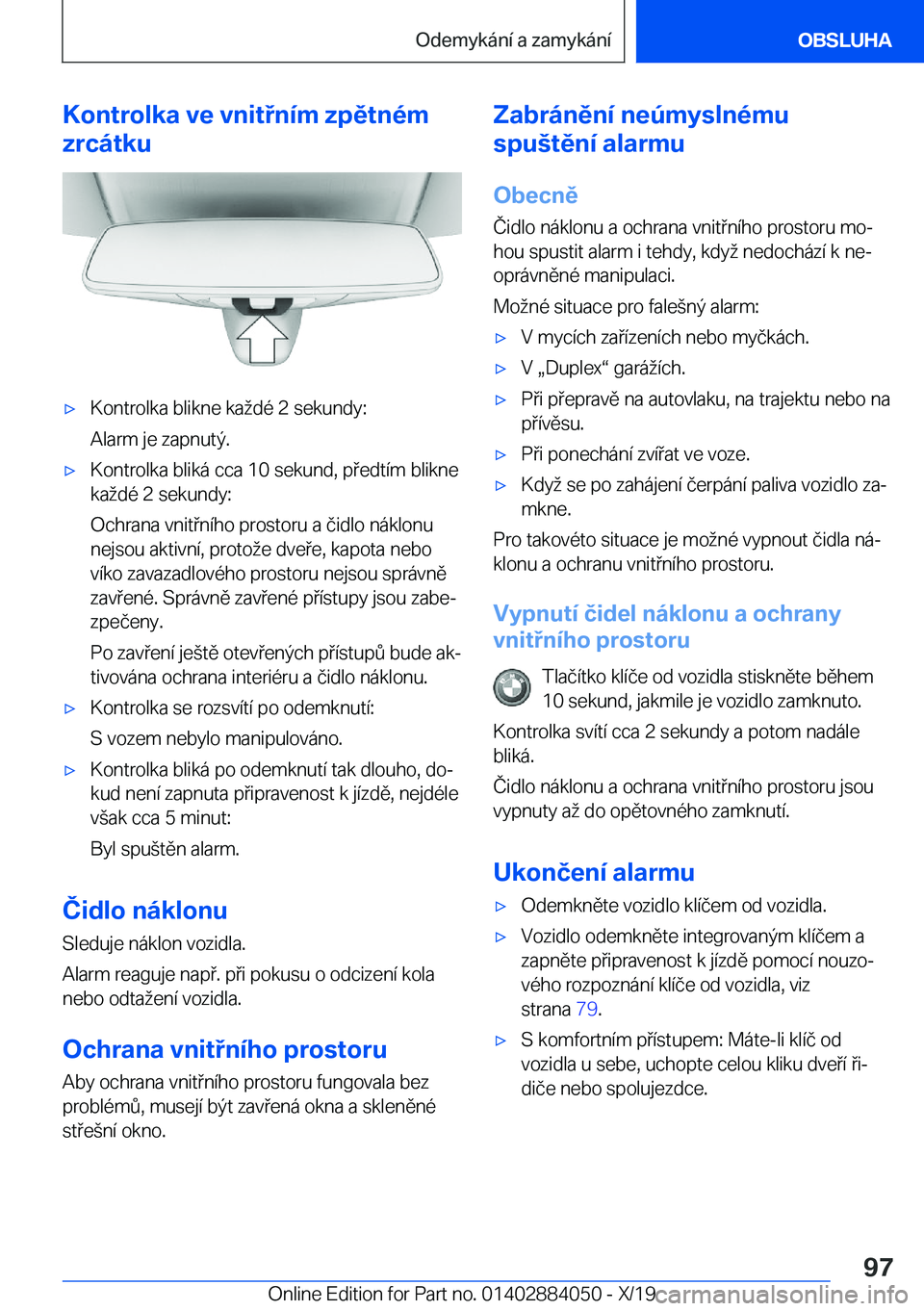 BMW 7 SERIES 2020  Návod na použití (in Czech) �K�o�n�t�r�o�l�k�a��v�e��v�n�i�t�n�