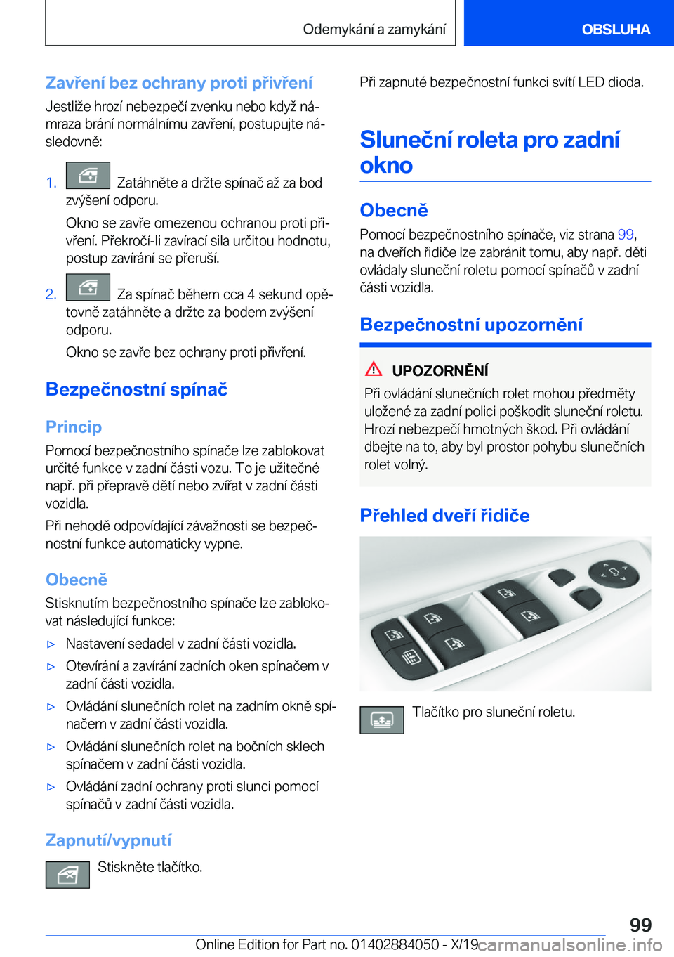 BMW 7 SERIES 2020  Návod na použití (in Czech) �Z�a�v�e�n�