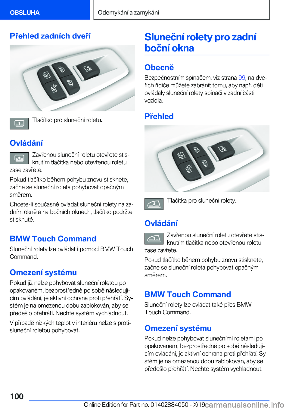 BMW 7 SERIES 2020  Návod na použití (in Czech) �P�e�h�l�e�d��z�a�d�n�