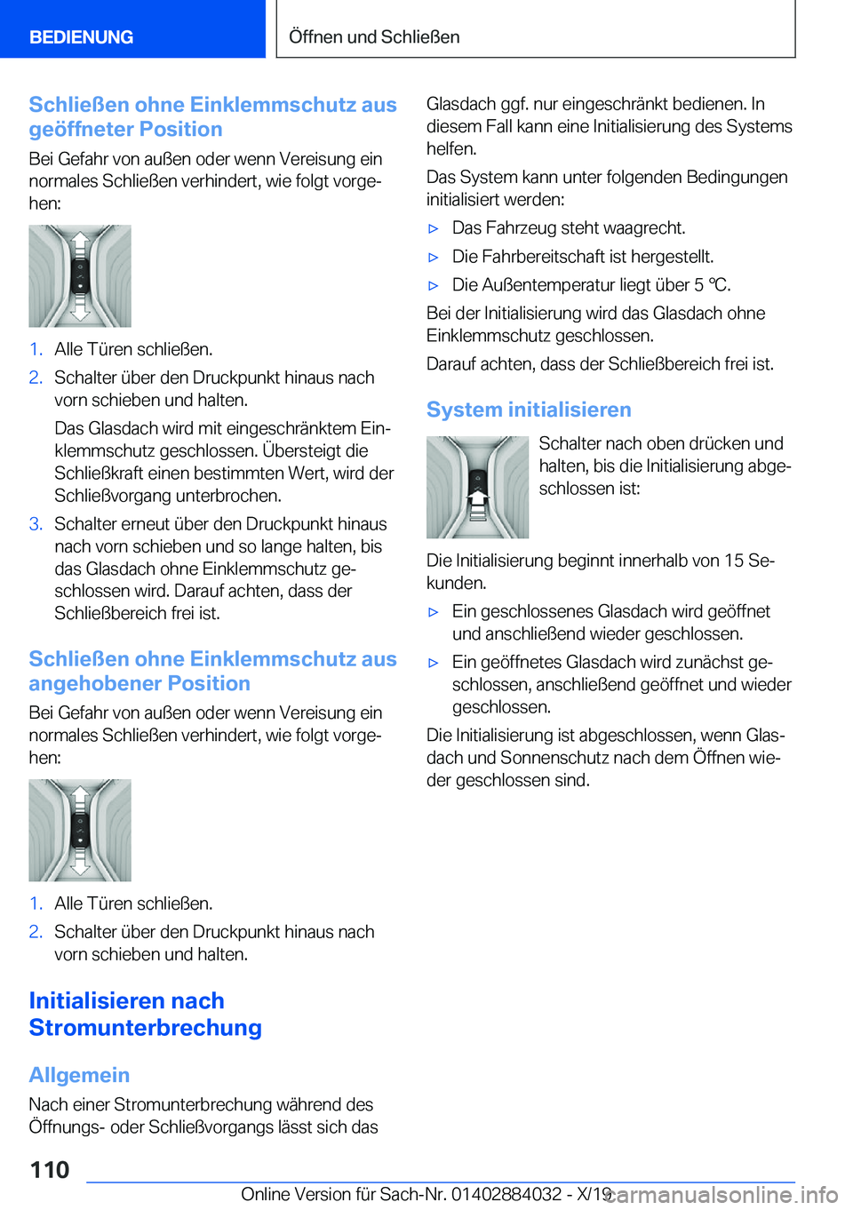 BMW 7 SERIES 2020  Betriebsanleitungen (in German) �S�c�h�l�i�e�