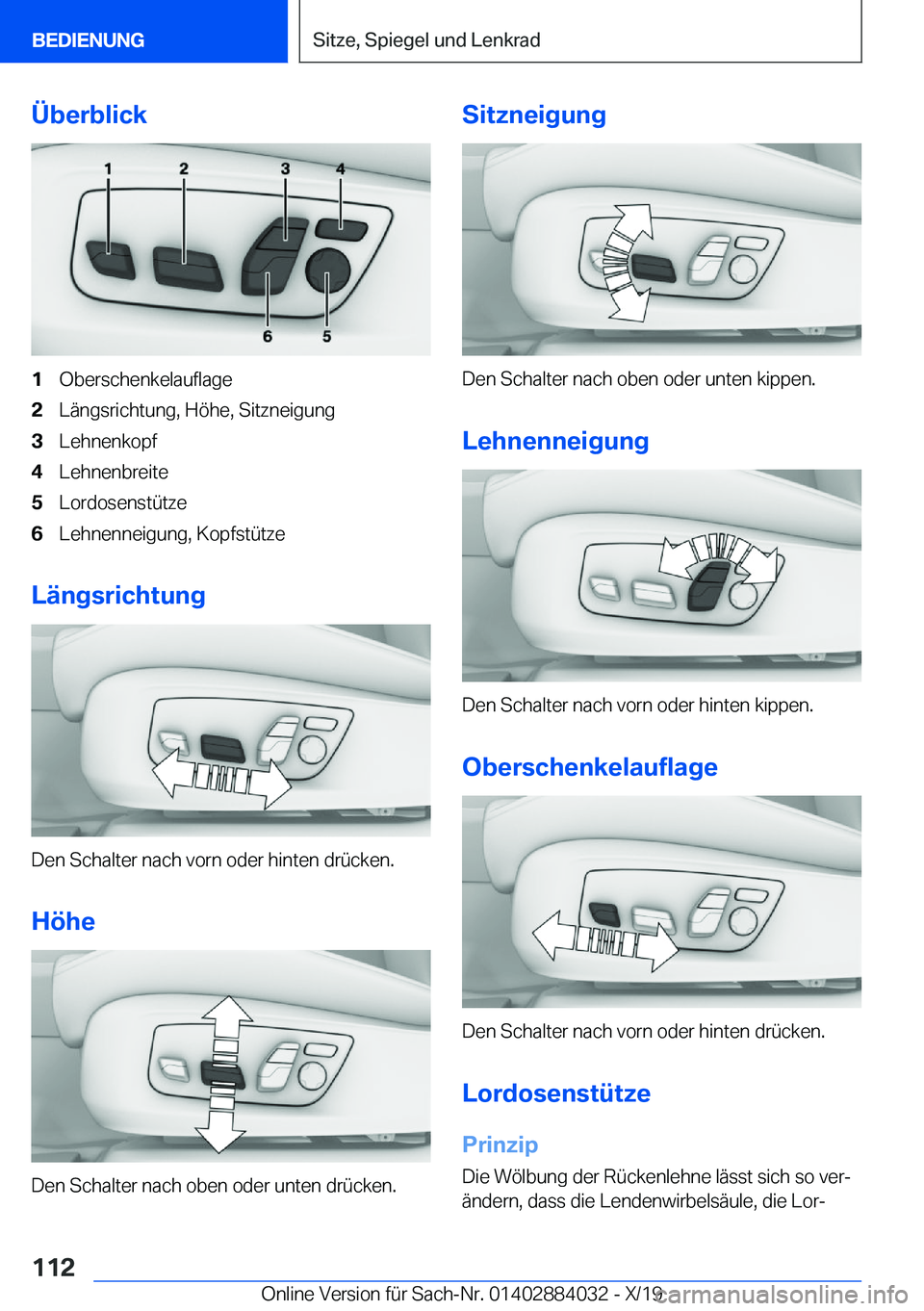 BMW 7 SERIES 2020  Betriebsanleitungen (in German) �