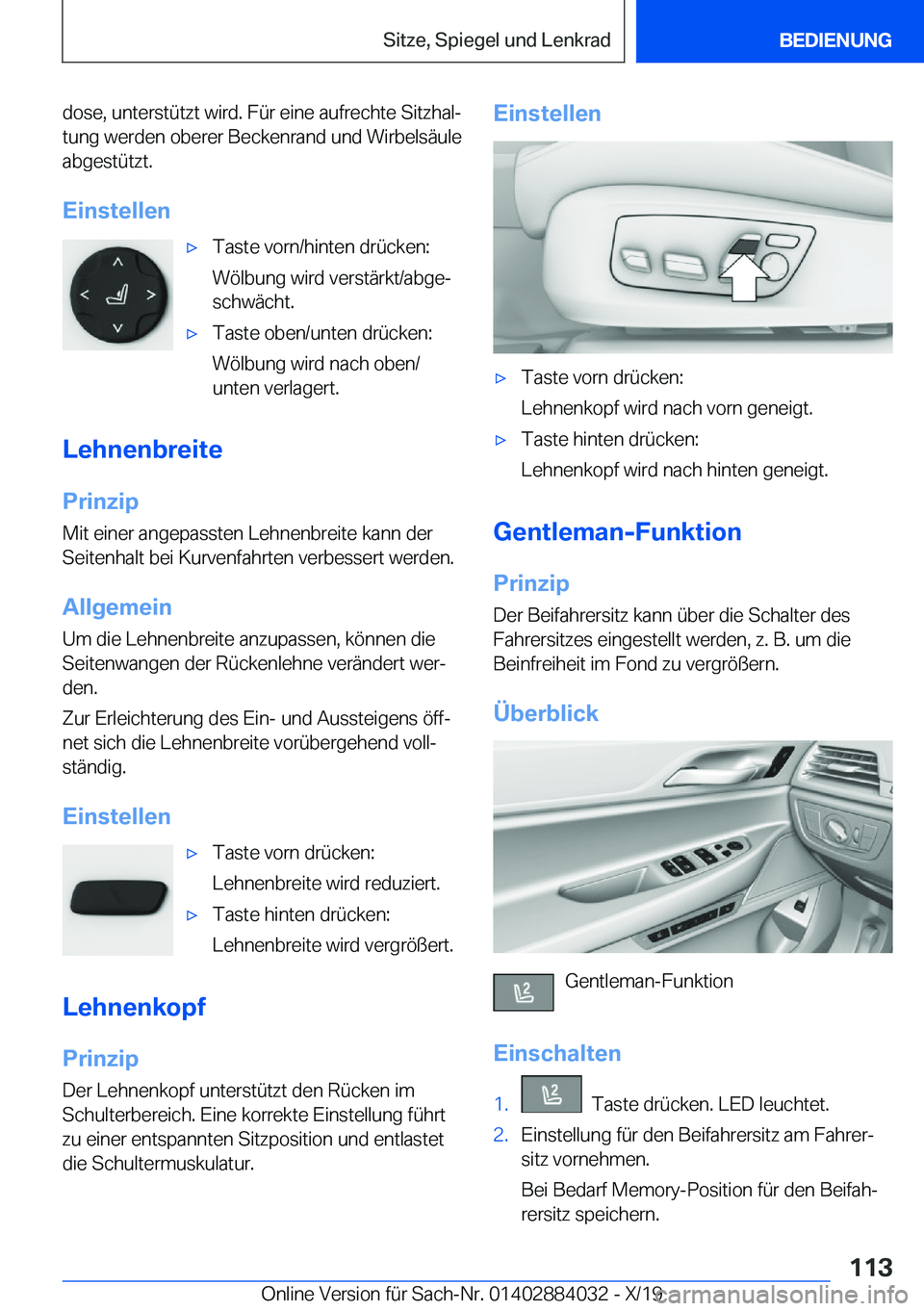 BMW 7 SERIES 2020  Betriebsanleitungen (in German) �d�o�s�e�,��u�n�t�e�r�s�t�