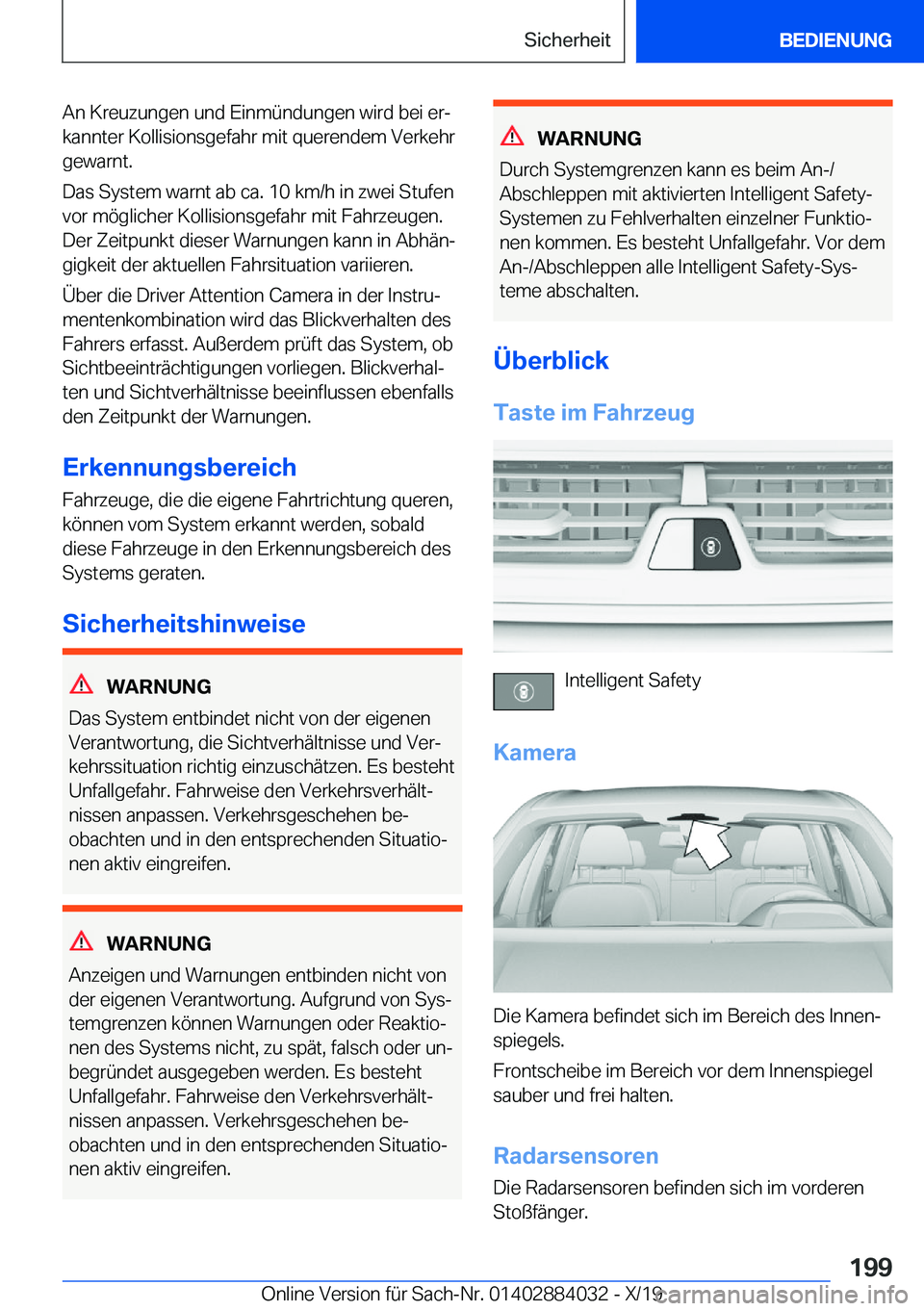 BMW 7 SERIES 2020  Betriebsanleitungen (in German) �A�n��K�r�e�u�z�u�n�g�e�n��u�n�d��E�i�n�m�
