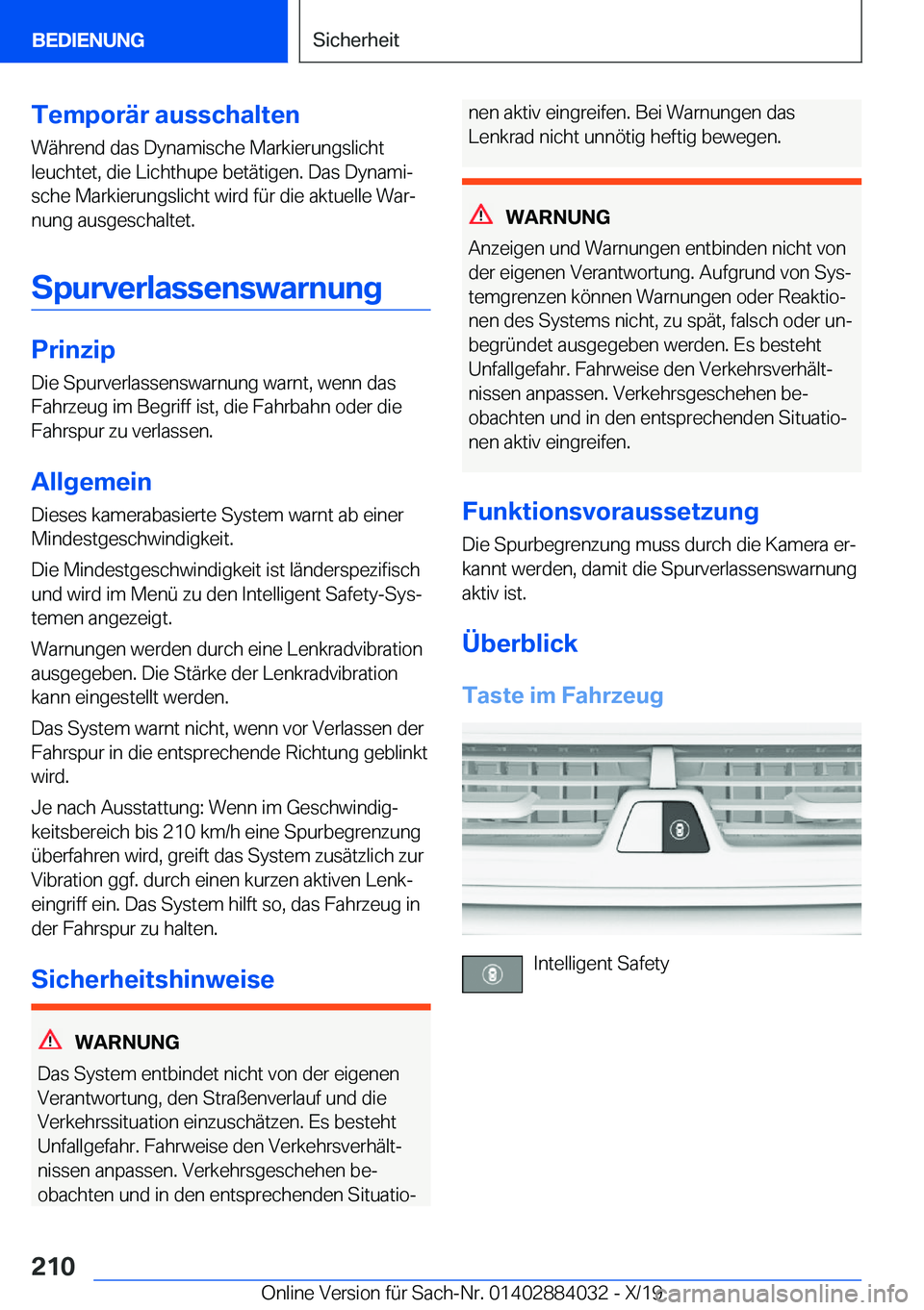 BMW 7 SERIES 2020  Betriebsanleitungen (in German) �T�e�m�p�o�r�