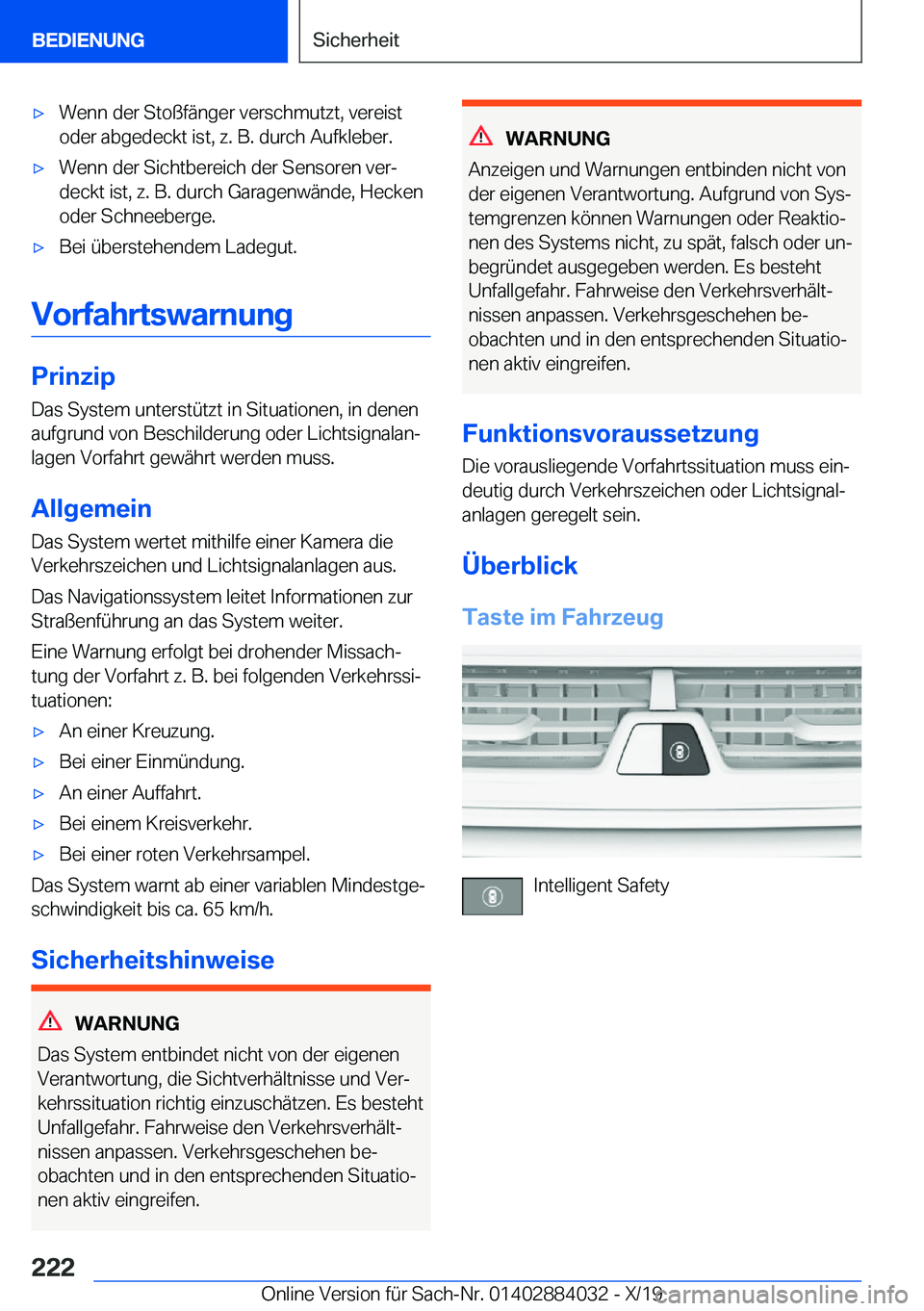 BMW 7 SERIES 2020  Betriebsanleitungen (in German) 'x�W�e�n�n��d�e�r��S�t�o�