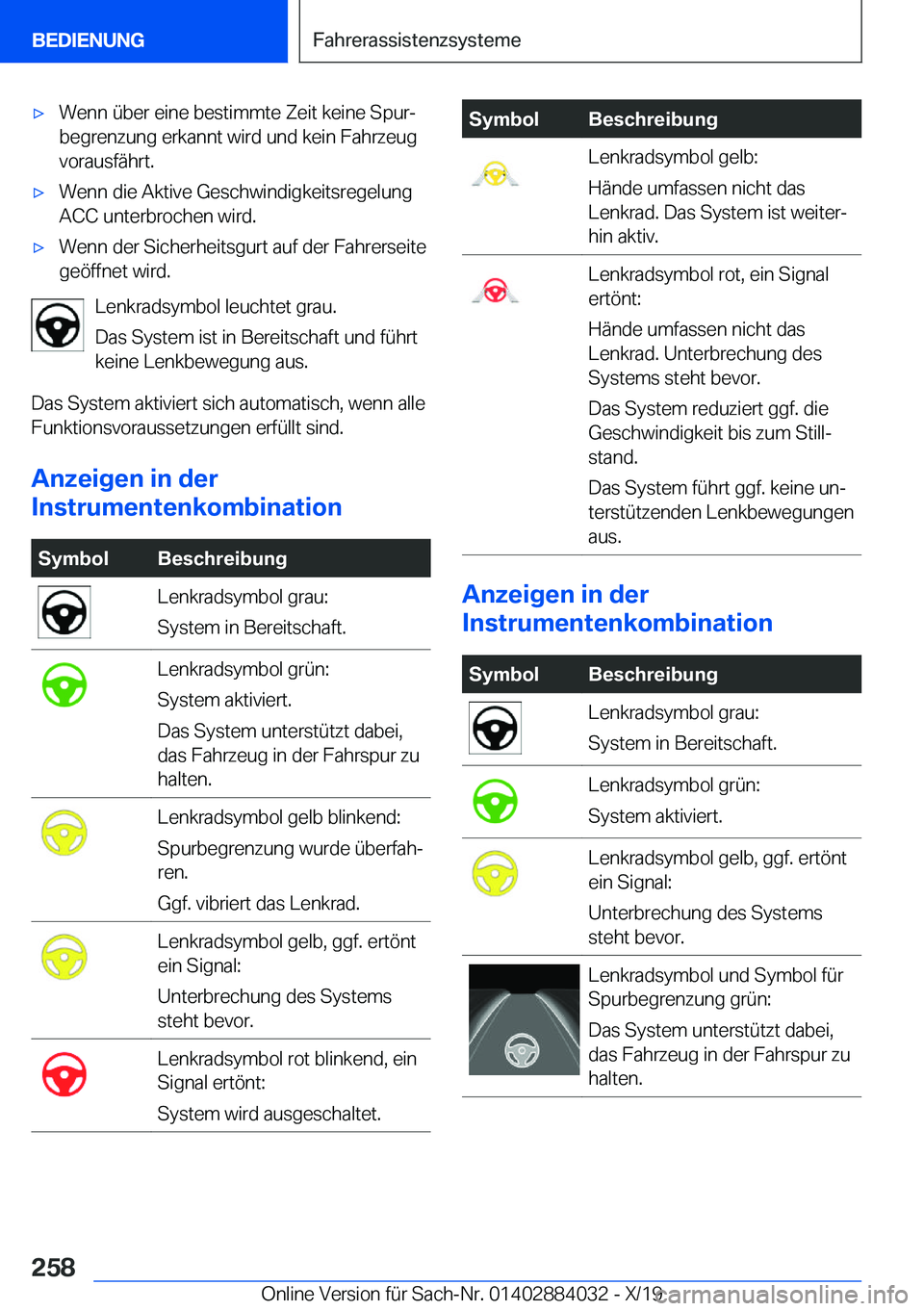 BMW 7 SERIES 2020  Betriebsanleitungen (in German) 'x�W�e�n�n��