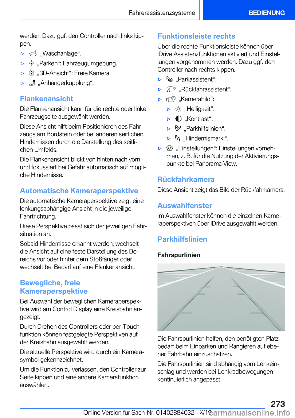 BMW 7 SERIES 2020  Betriebsanleitungen (in German) �w�e�r�d�e�n�.��D�a�z�u��g�g�f�.��d�e�n��C�o�n�t�r�o�l�l�e�r��n�a�c�h��l�i�n�k�s��k�i�pj�p�e�n�.'x��x�W�a�s�c�h�a�n�l�a�g�ev�.'x��x�P�a�r�k�e�nv�:��F�a�h�r�z�e�u�g�u�m�g�e�b�u