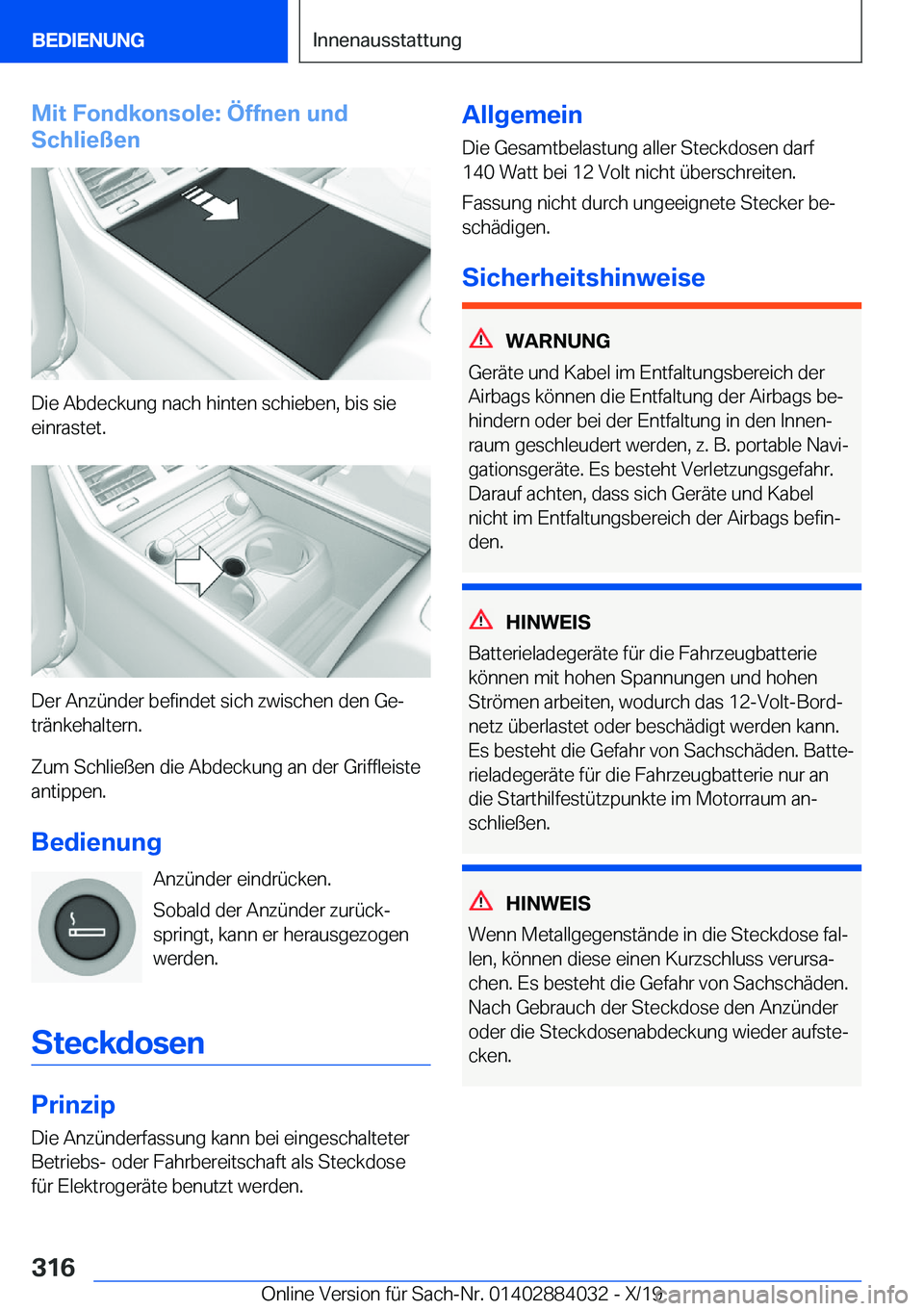 BMW 7 SERIES 2020  Betriebsanleitungen (in German) �M�i�t��F�o�n�d�k�o�n�s�o�l�e�:��