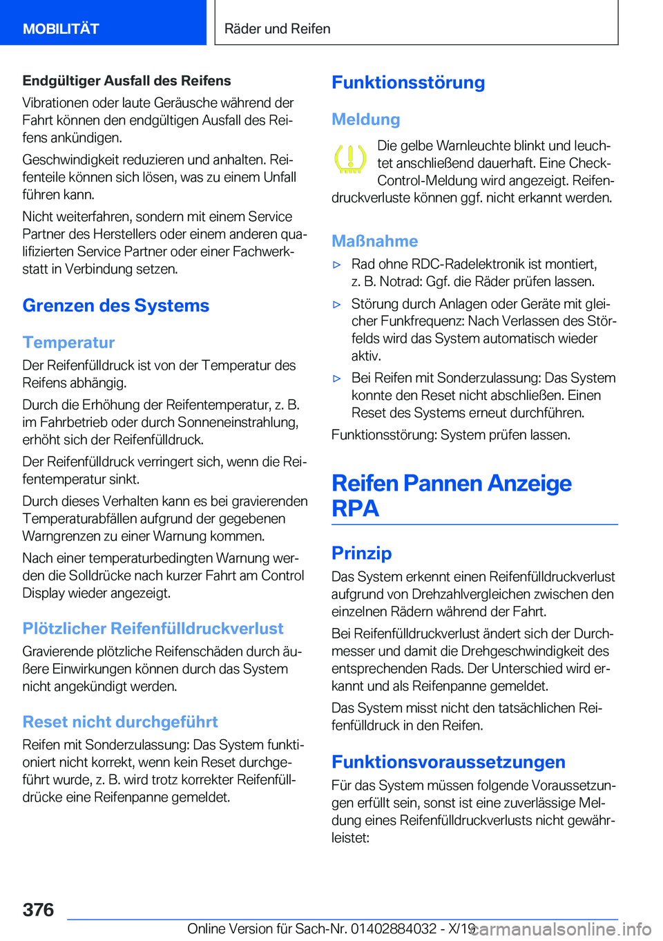 BMW 7 SERIES 2020  Betriebsanleitungen (in German) �E�n�d�g�