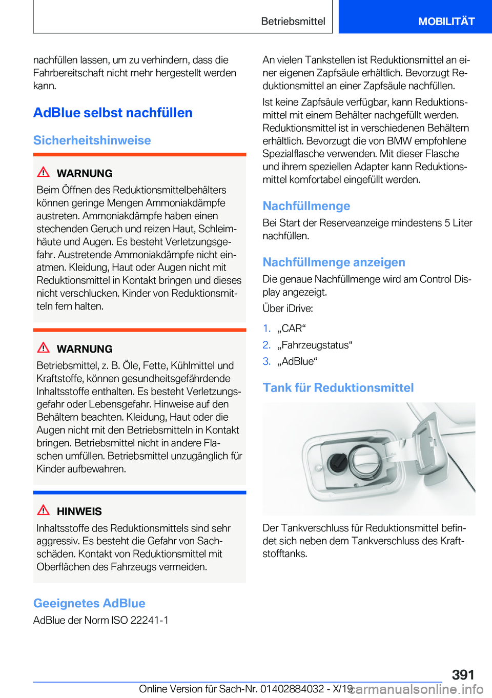 BMW 7 SERIES 2020  Betriebsanleitungen (in German) �n�a�c�h�f�