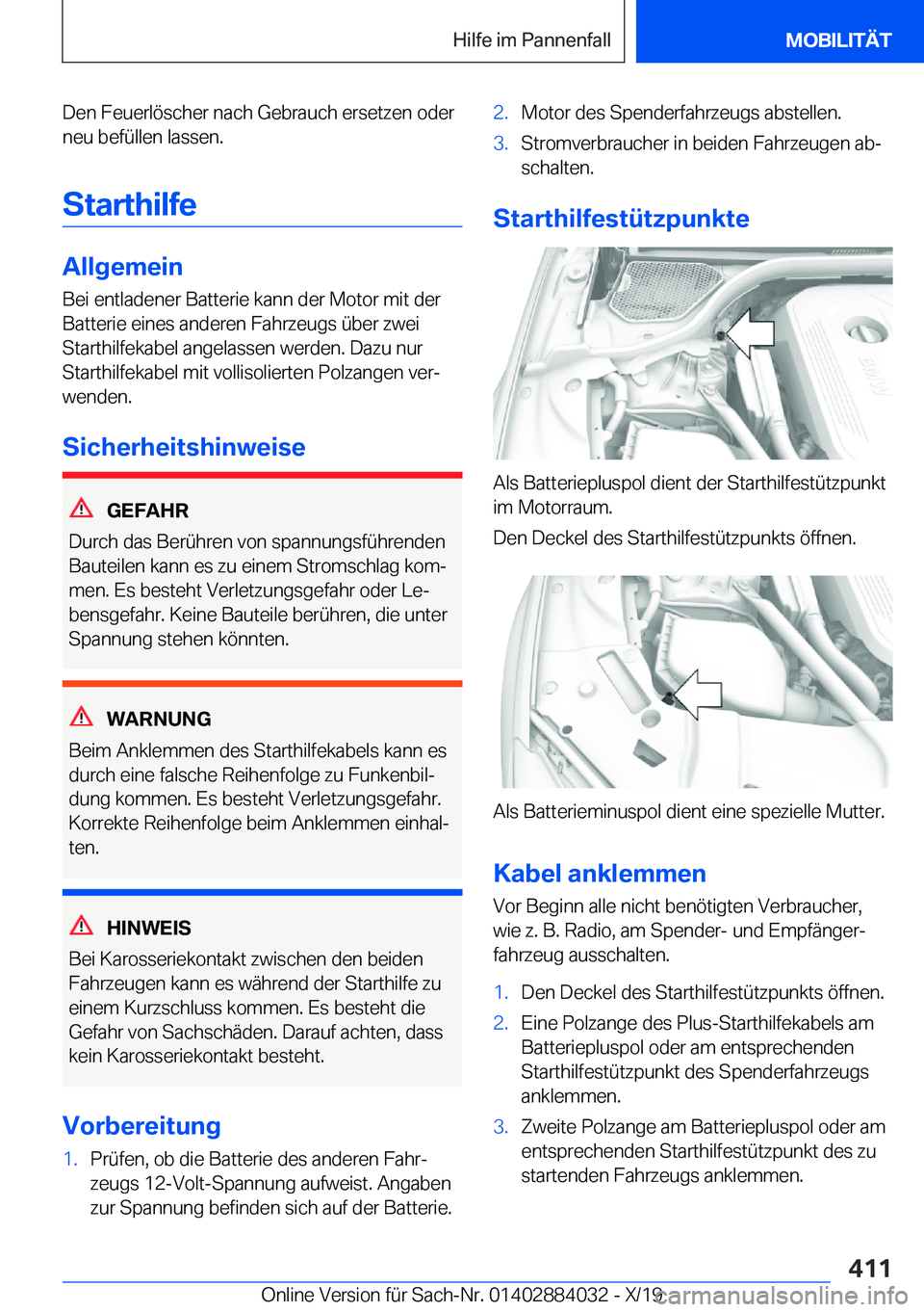 BMW 7 SERIES 2020  Betriebsanleitungen (in German) �D�e�n��F�e�u�e�r�l�