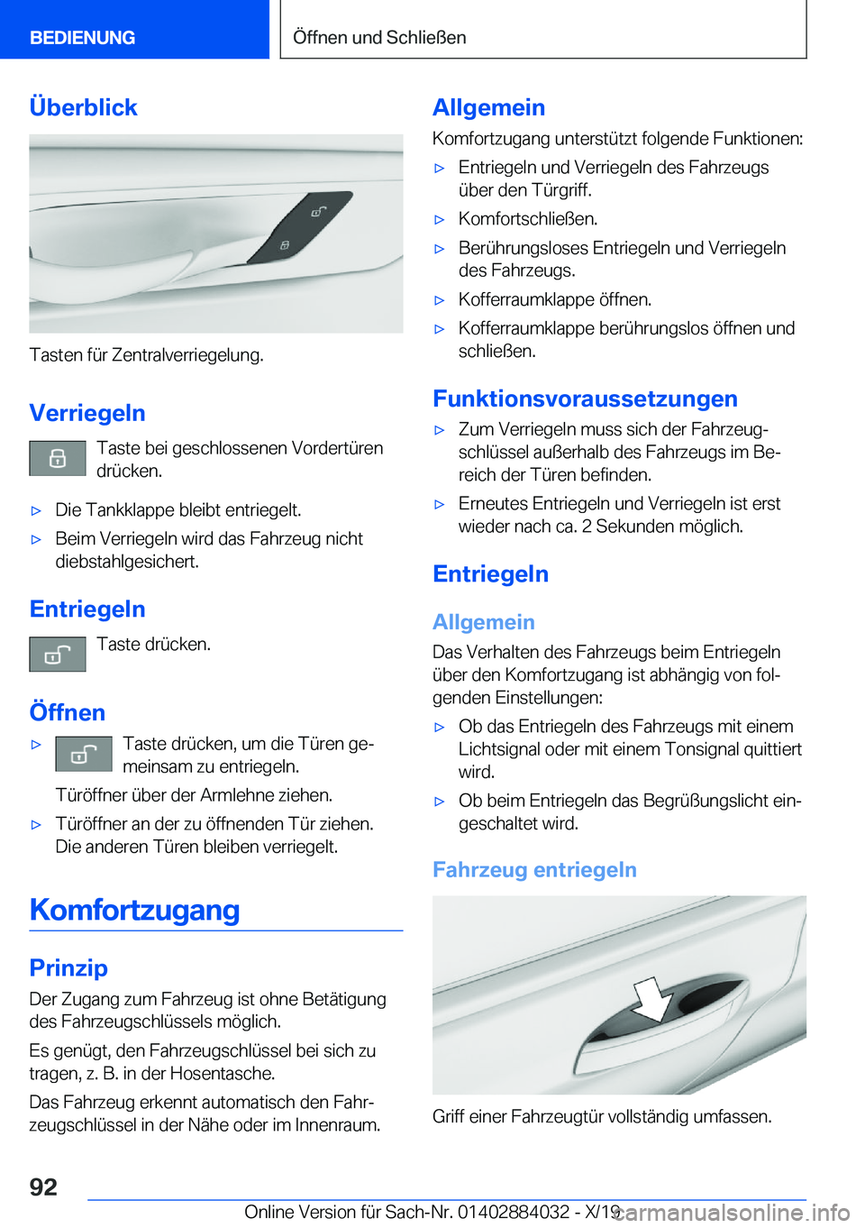 BMW 7 SERIES 2020  Betriebsanleitungen (in German) �