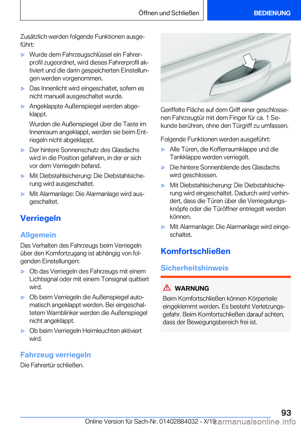 BMW 7 SERIES 2020  Betriebsanleitungen (in German) �Z�u�s�