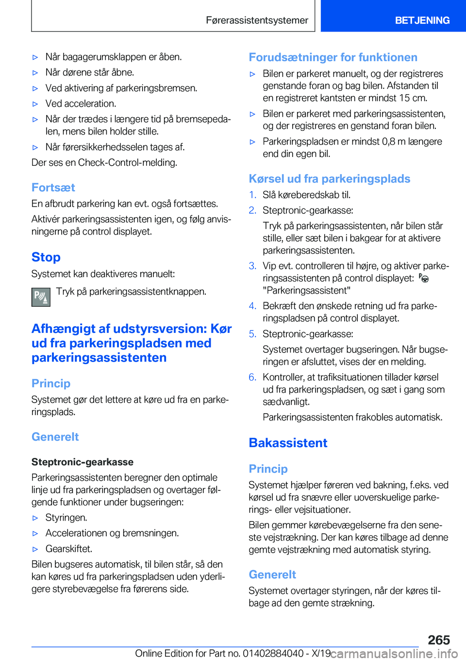 BMW 7 SERIES 2020  InstruktionsbØger (in Danish) 'x�N�å�r��b�a�g�a�g�e�r�u�m�s�k�l�a�p�p�e�n��e�r��å�b�e�n�.'x�N�å�r��d�