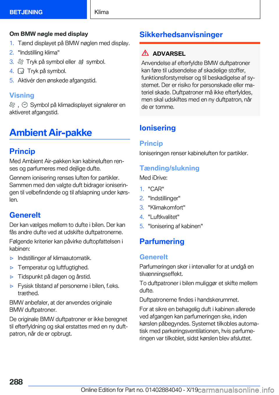 BMW 7 SERIES 2020  InstruktionsbØger (in Danish) �O�m��B�M�W��n�