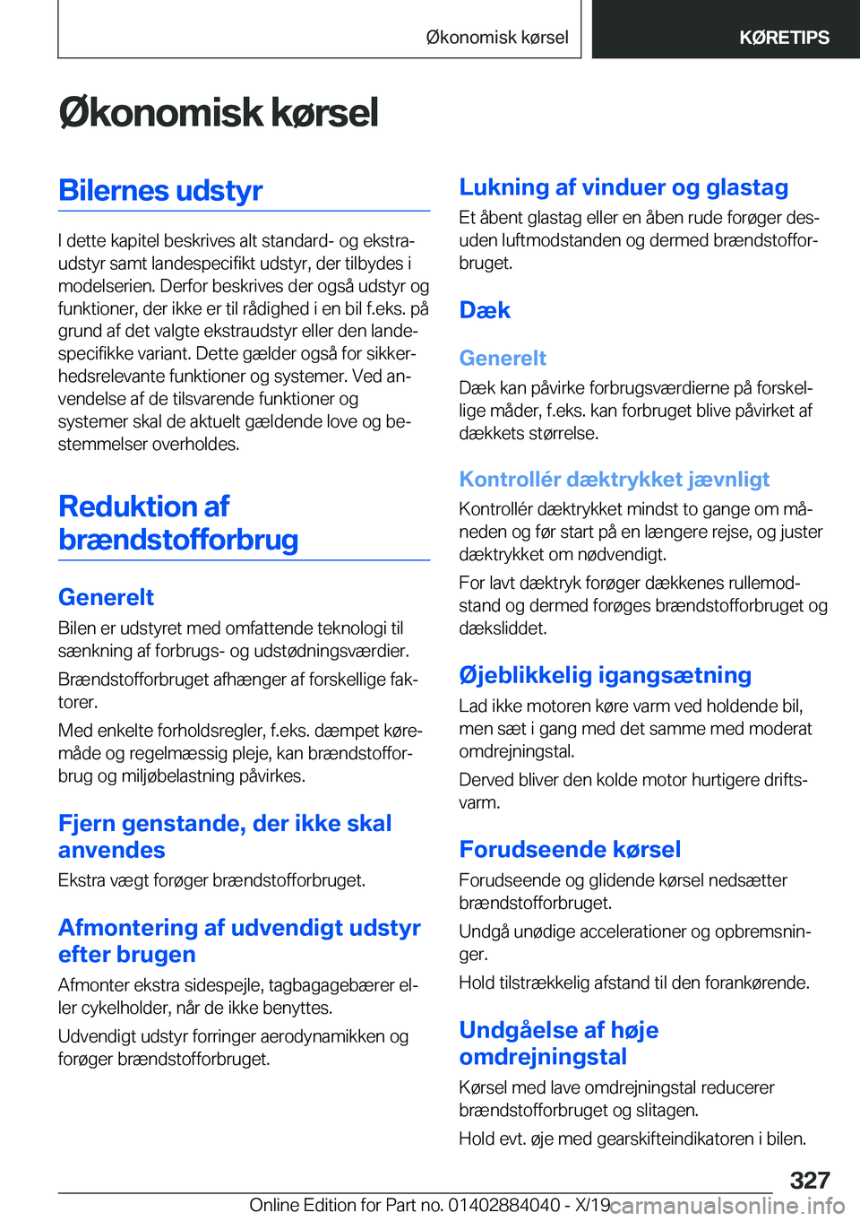 BMW 7 SERIES 2020  InstruktionsbØger (in Danish) �