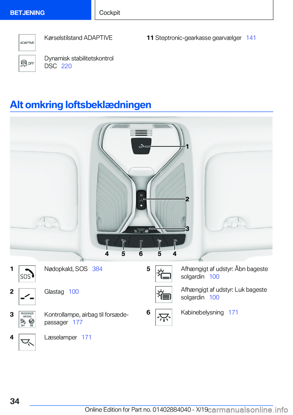 BMW 7 SERIES 2020  InstruktionsbØger (in Danish) �K�