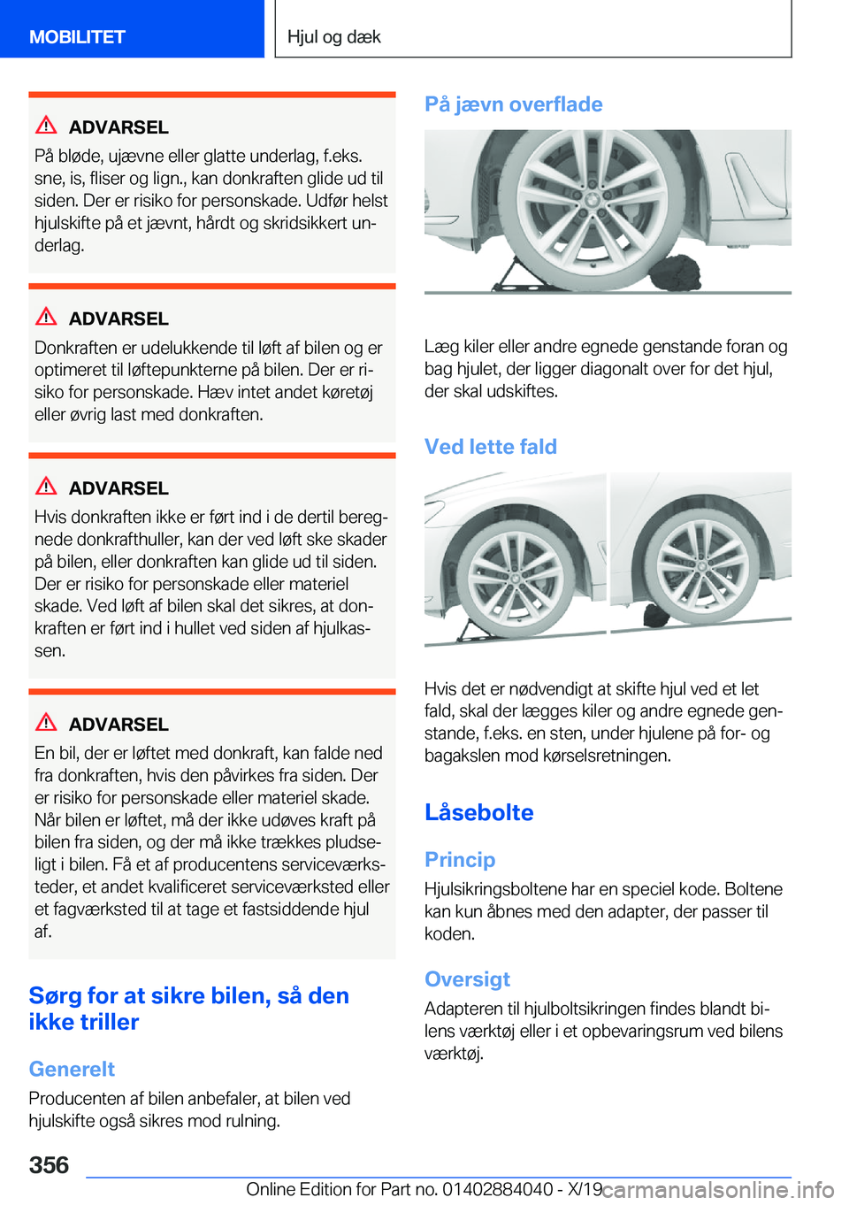 BMW 7 SERIES 2020  InstruktionsbØger (in Danish) �A�D�V�A�R�S�E�L
�P�å��b�l�