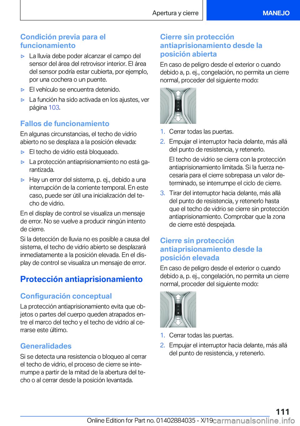 BMW 7 SERIES 2020  Manuales de Empleo (in Spanish) �C�o�n�d�i�c�i�