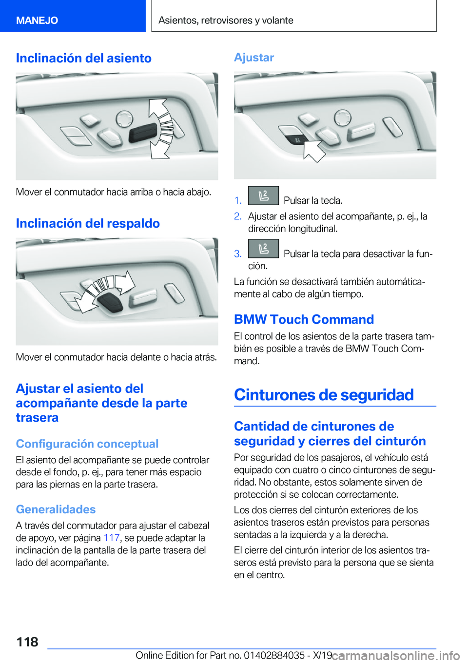 BMW 7 SERIES 2020  Manuales de Empleo (in Spanish) �I�n�c�l�i�n�a�c�i�