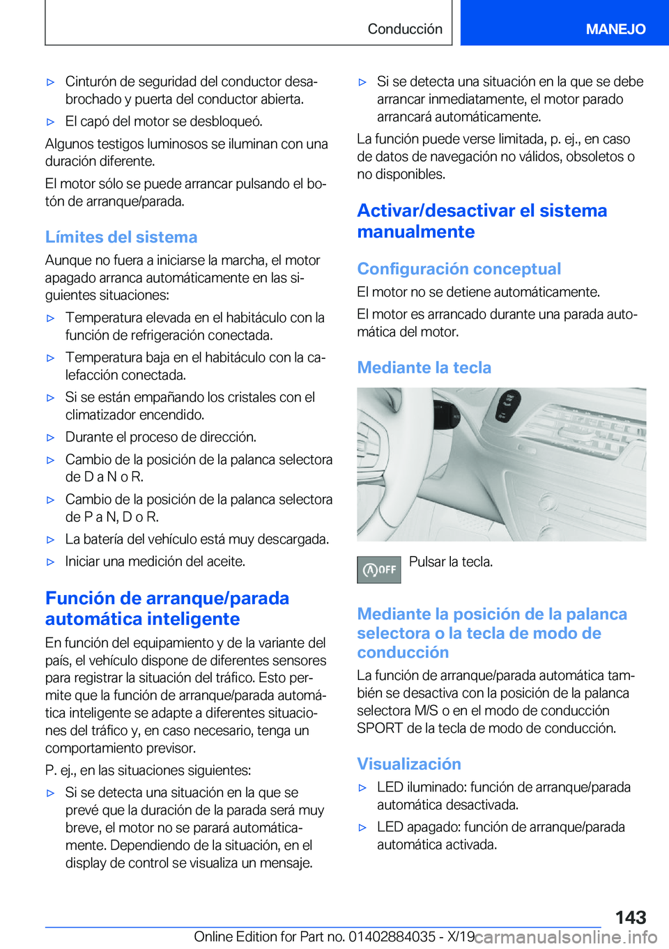 BMW 7 SERIES 2020  Manuales de Empleo (in Spanish) x�C�i�n�t�u�r�