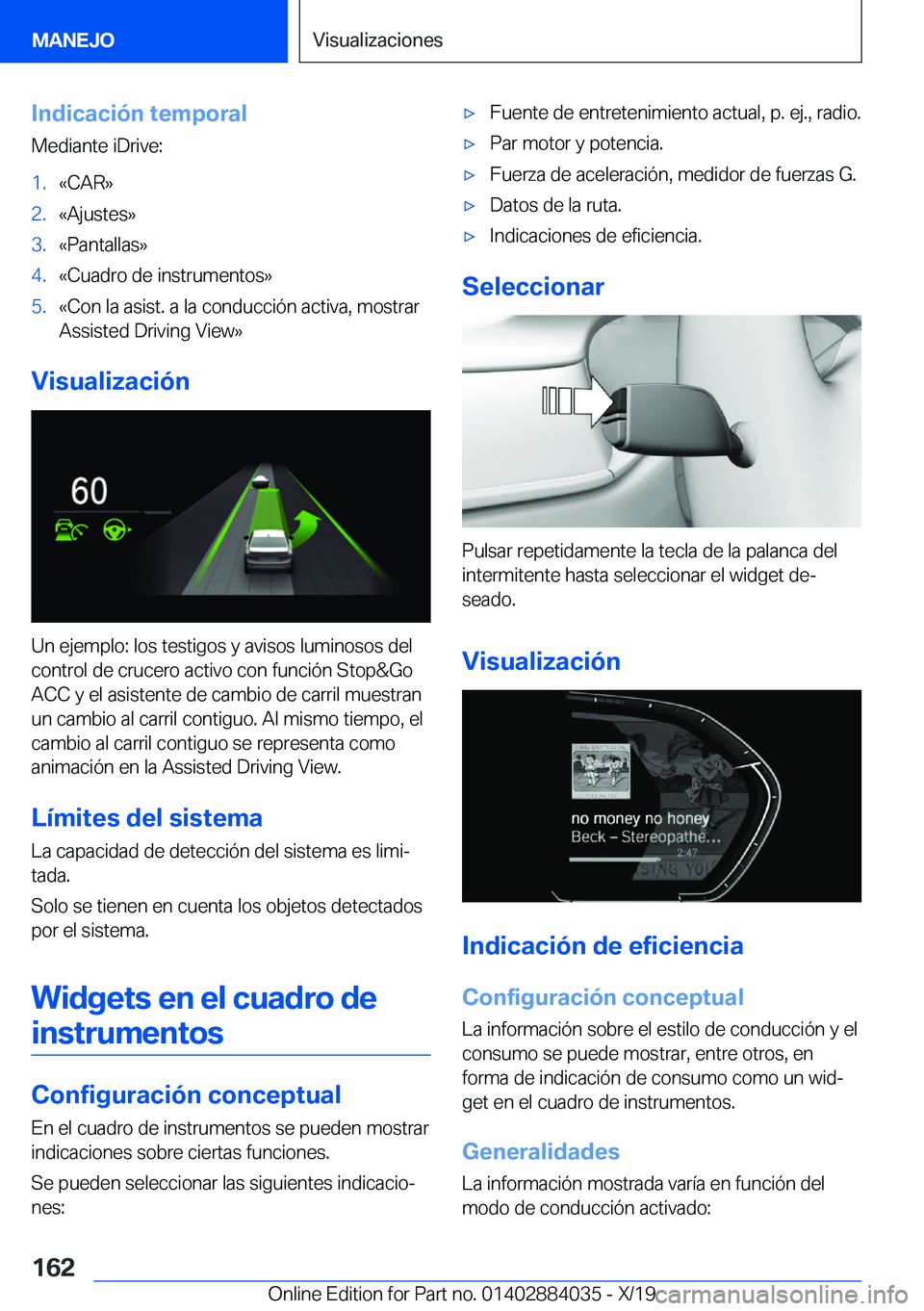 BMW 7 SERIES 2020  Manuales de Empleo (in Spanish) �I�n�d�i�c�a�c�i�